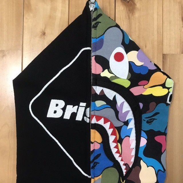 Bape × F.C.R.B BAPE × FCRB multi camo Shark Full Zip Hoodie a bathing ape Size US XL / EU 56 / 4 - 4 Thumbnail