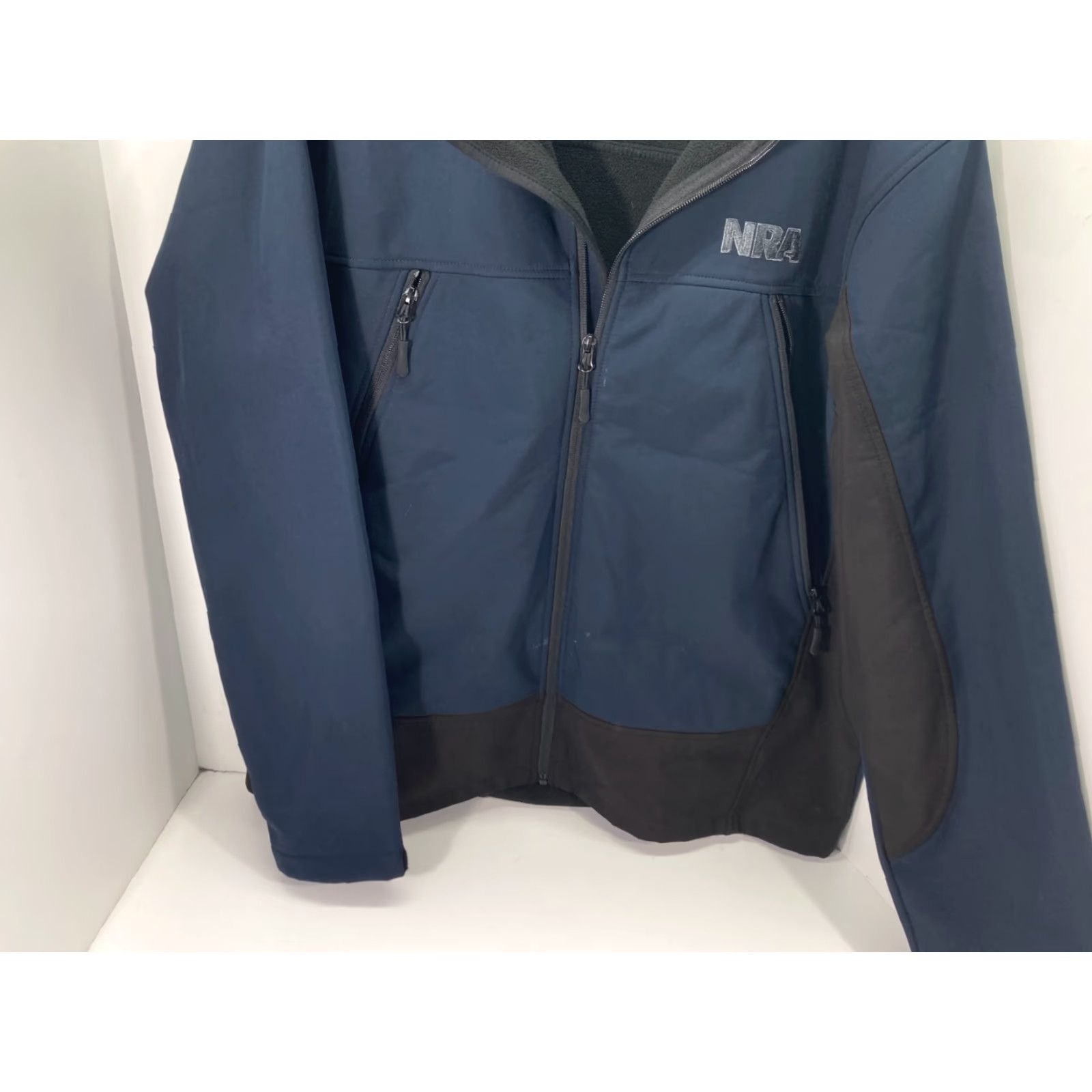 Vintage NRA Full Zip Work Jacket Mens XL Blue Soft Shell Jacket Size US XL / EU 56 / 4 - 4 Thumbnail