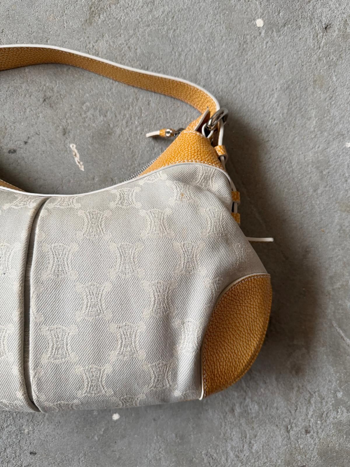 Celine Celine Triomphe Hobo Shoulder Bag Grey/Yellow Size ONE SIZE - 7 Thumbnail