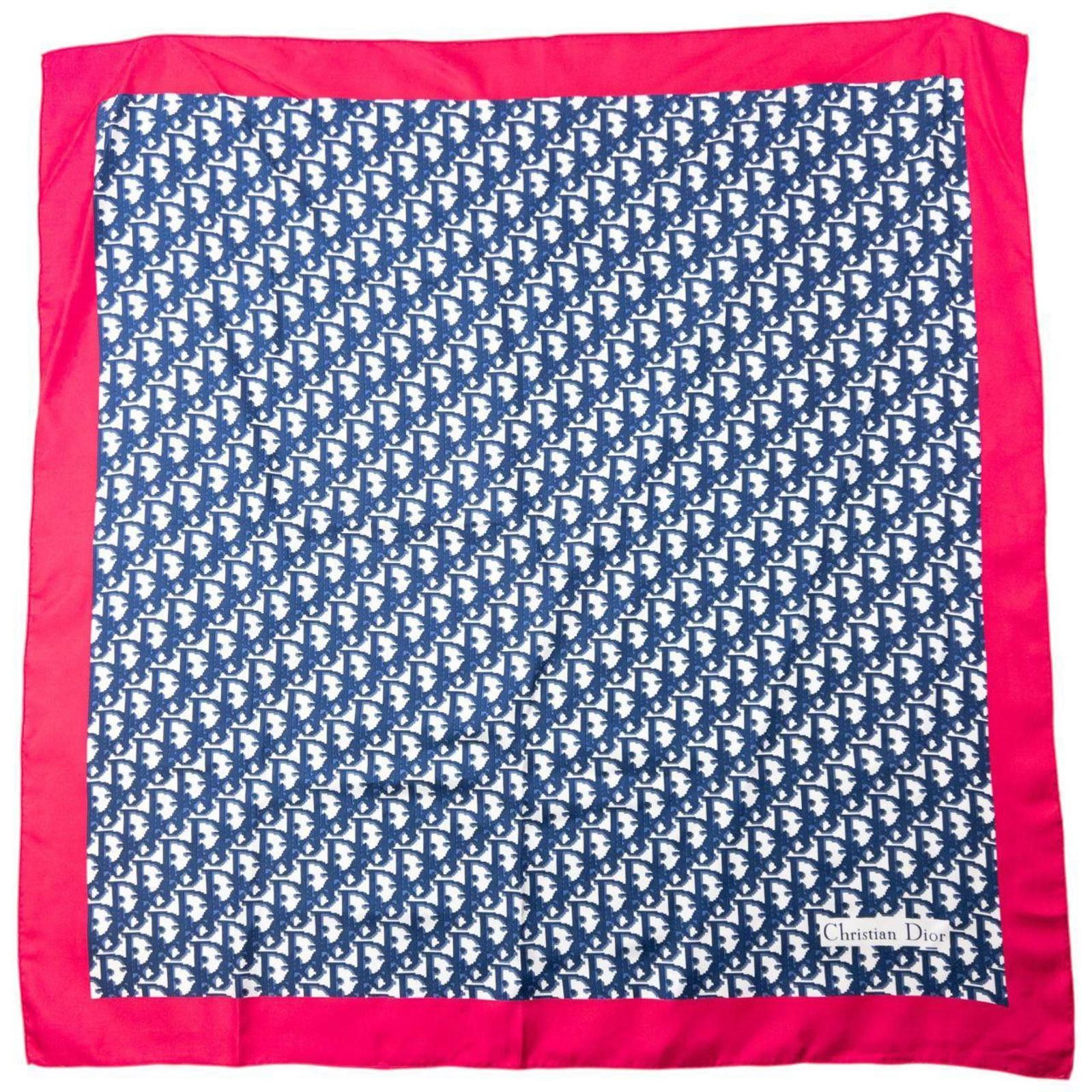 Christian Dior Monsieur Vintage 2000s Dior Monogram Pixel Silk Scarf Size ONE SIZE - 1 Thumbnail