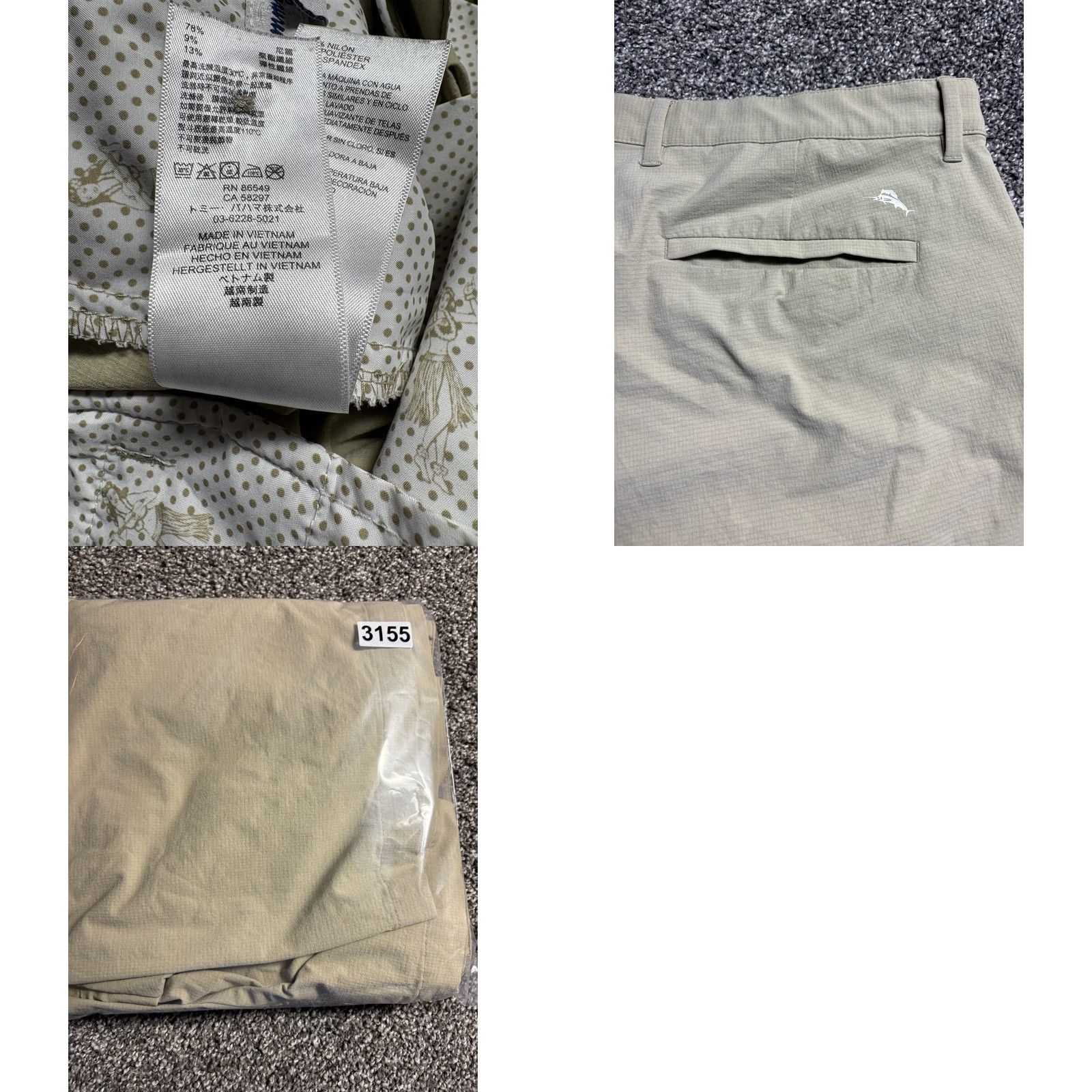 Tommy Bahama Tommy Bahama Shorts Mens 38 Khaki Beige Golf Chino Flat Front 9" Nylon Chip Shot Size US 38 / EU 54 - 9 Thumbnail