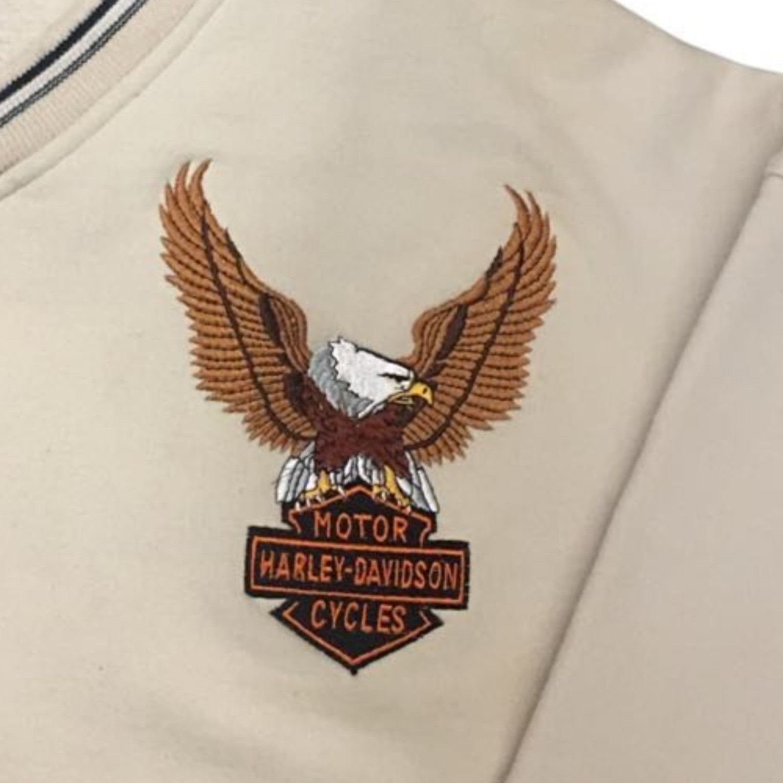 Harley Davidson VINTAGE Harley Davidson Sweatshirt Embroidered V-Neck 2XL Size US XXL / EU 58 / 5 - 3 Thumbnail
