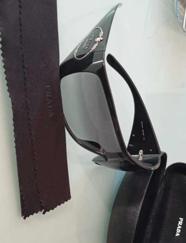 Prada PRADA Sunglasses Rectangle Wrap Shield Metal Symbole RI920 Size ONE SIZE - 4 Thumbnail