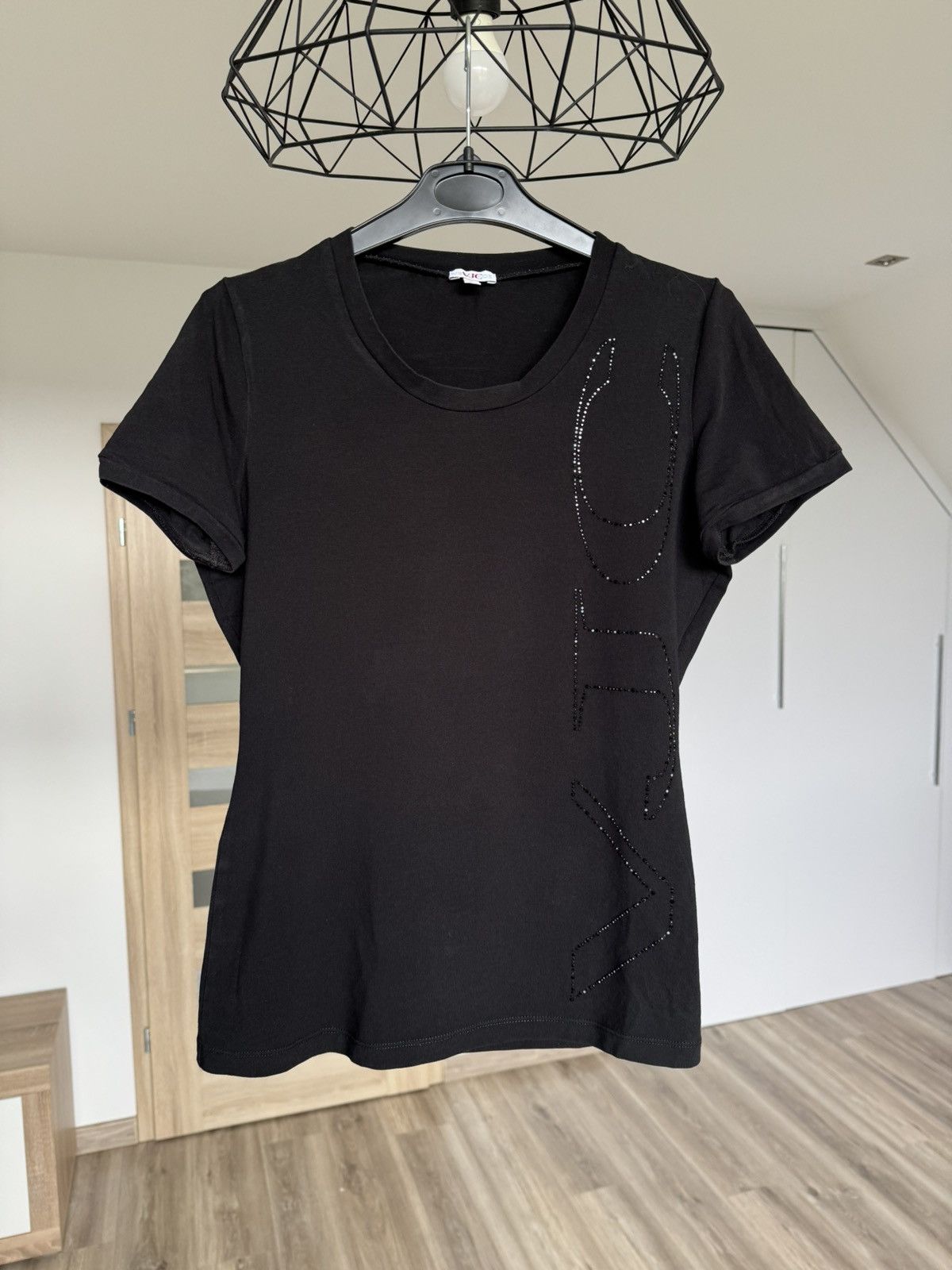 Versace × Vintage Vintage Versace JC Tshirt rhinestone logo y2k glamour grunge Size S / US 4 / IT 40 - 12 Thumbnail