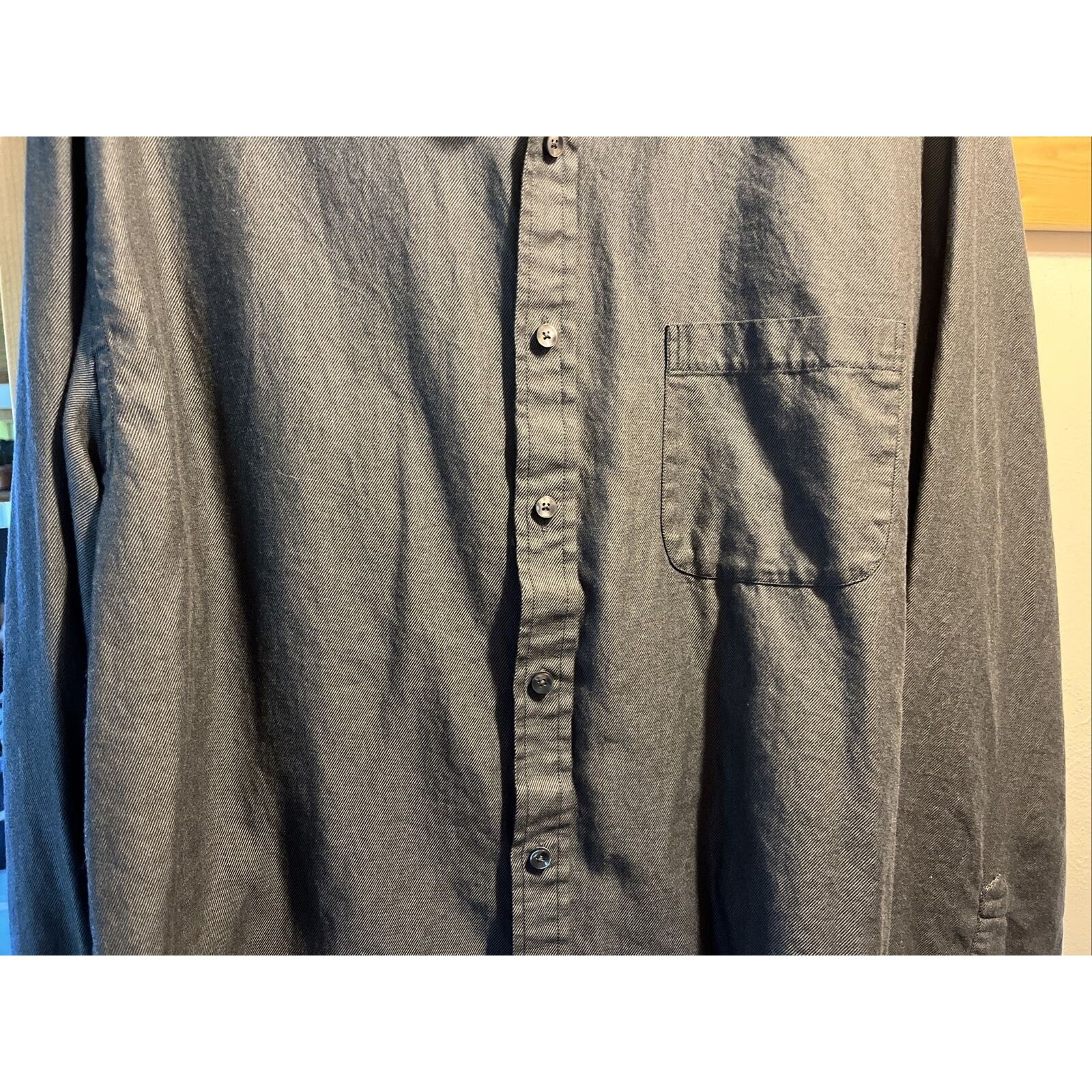 Joseph Abboud Joseph Abboud Men's XXL Dark Gray LS Button Up Cotton Shirt Size US XXL / EU 58 / 5 - 5 Thumbnail