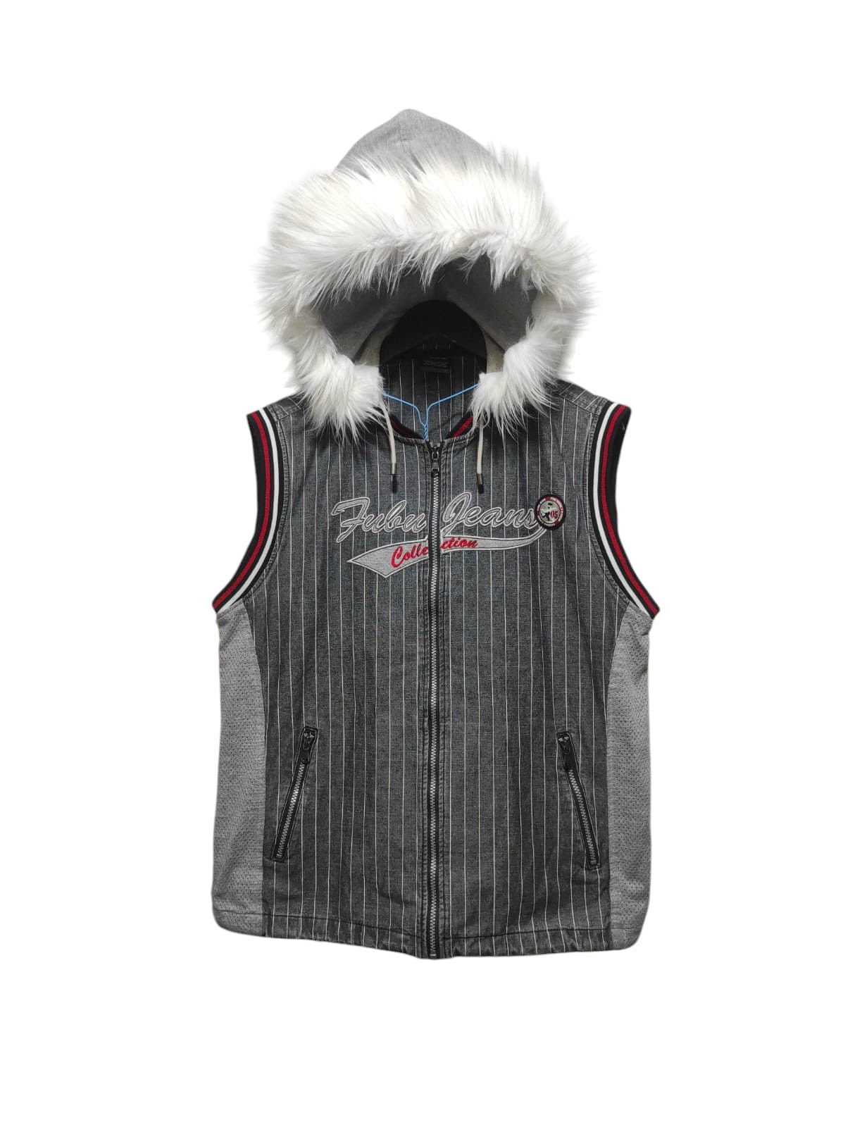 Fubu Fubu Jeans Tank Top Zip Fur Hoodie ifsixwasnine lgb style Size US L / EU 52-54 / 3 - 1 Thumbnail