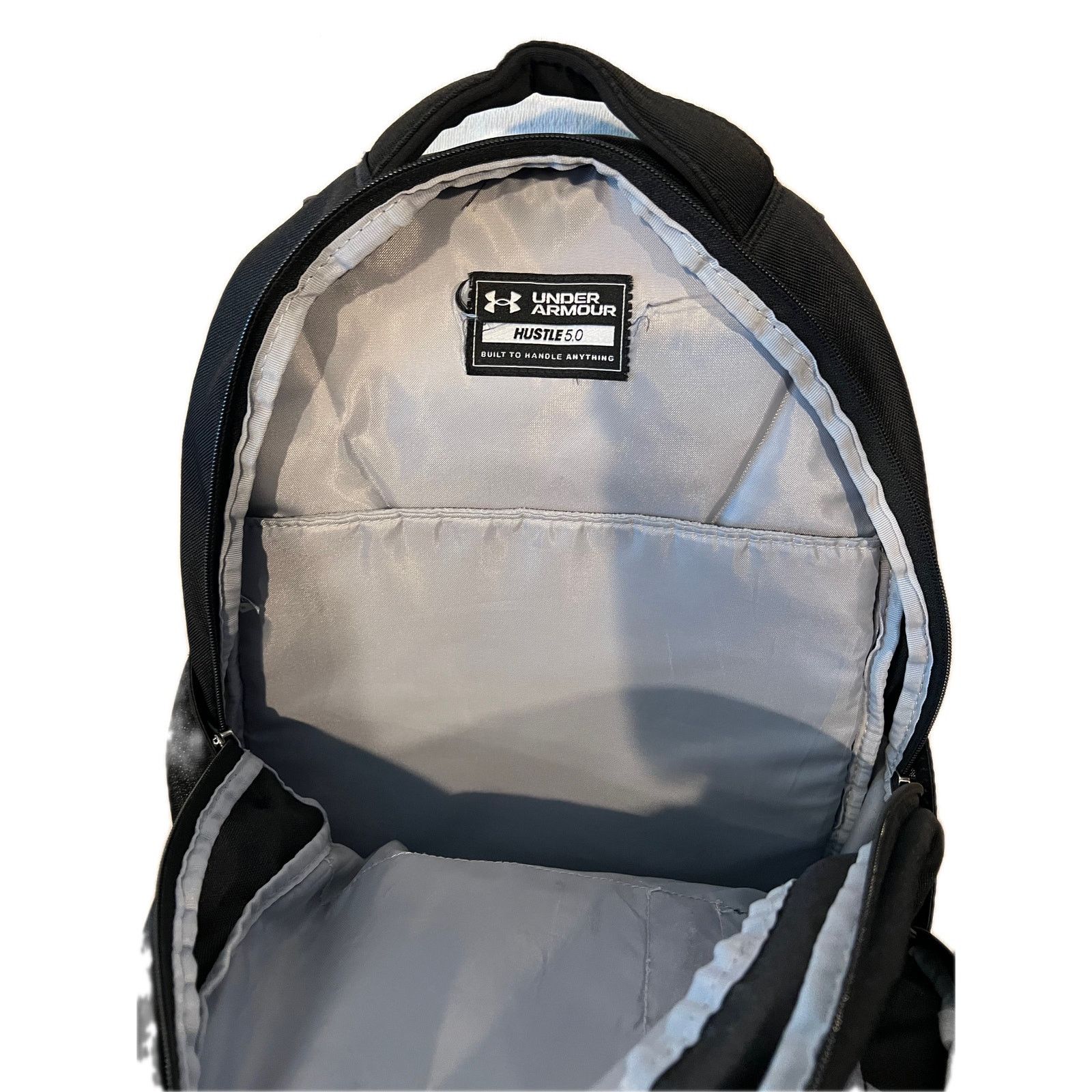 Under Armour Under Armour Black Silver Hustle 5.0 Backpack Size ONE SIZE - 4 Thumbnail