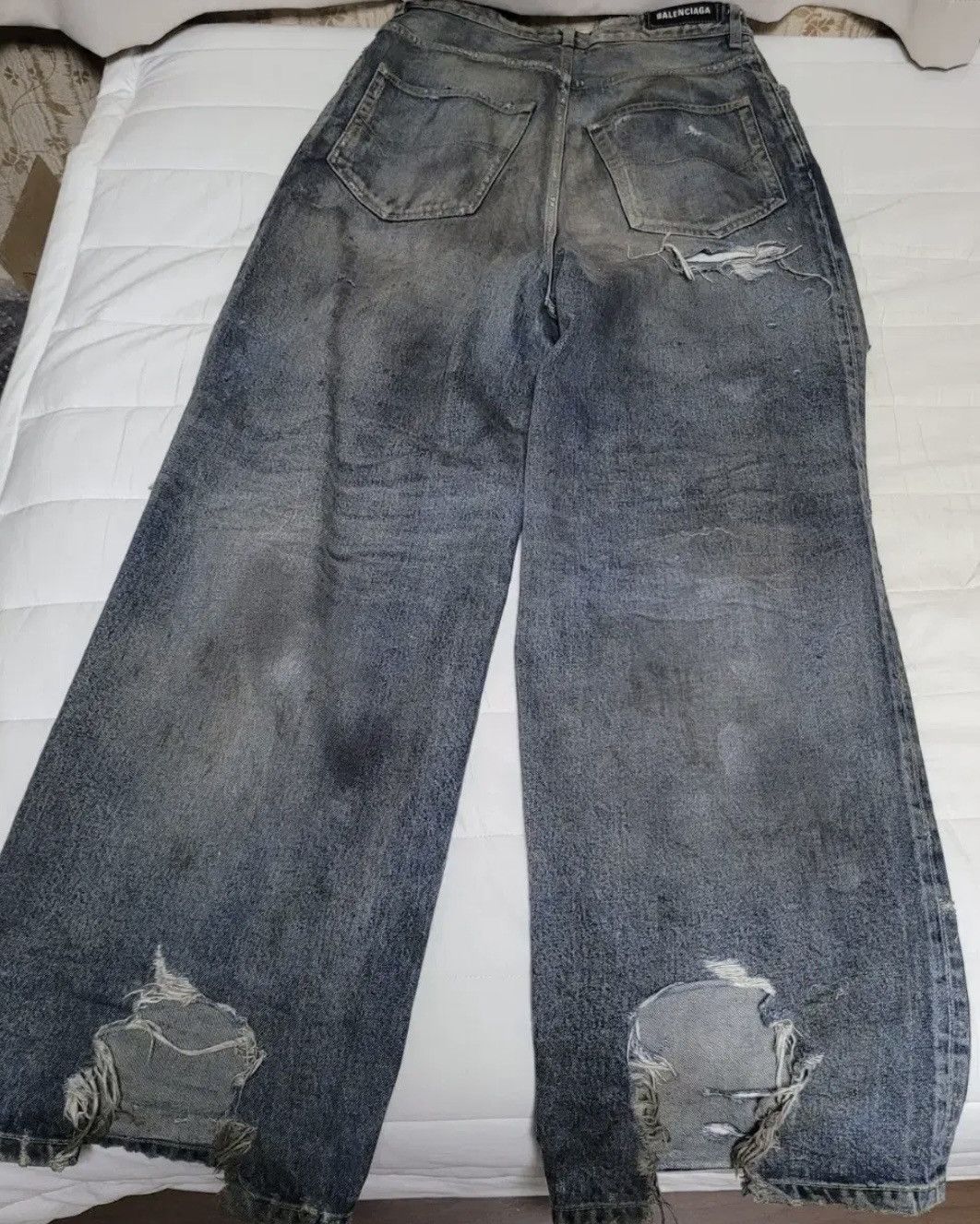 Balenciaga SS23 Mudshow Reversed Pocket Oil Stained
