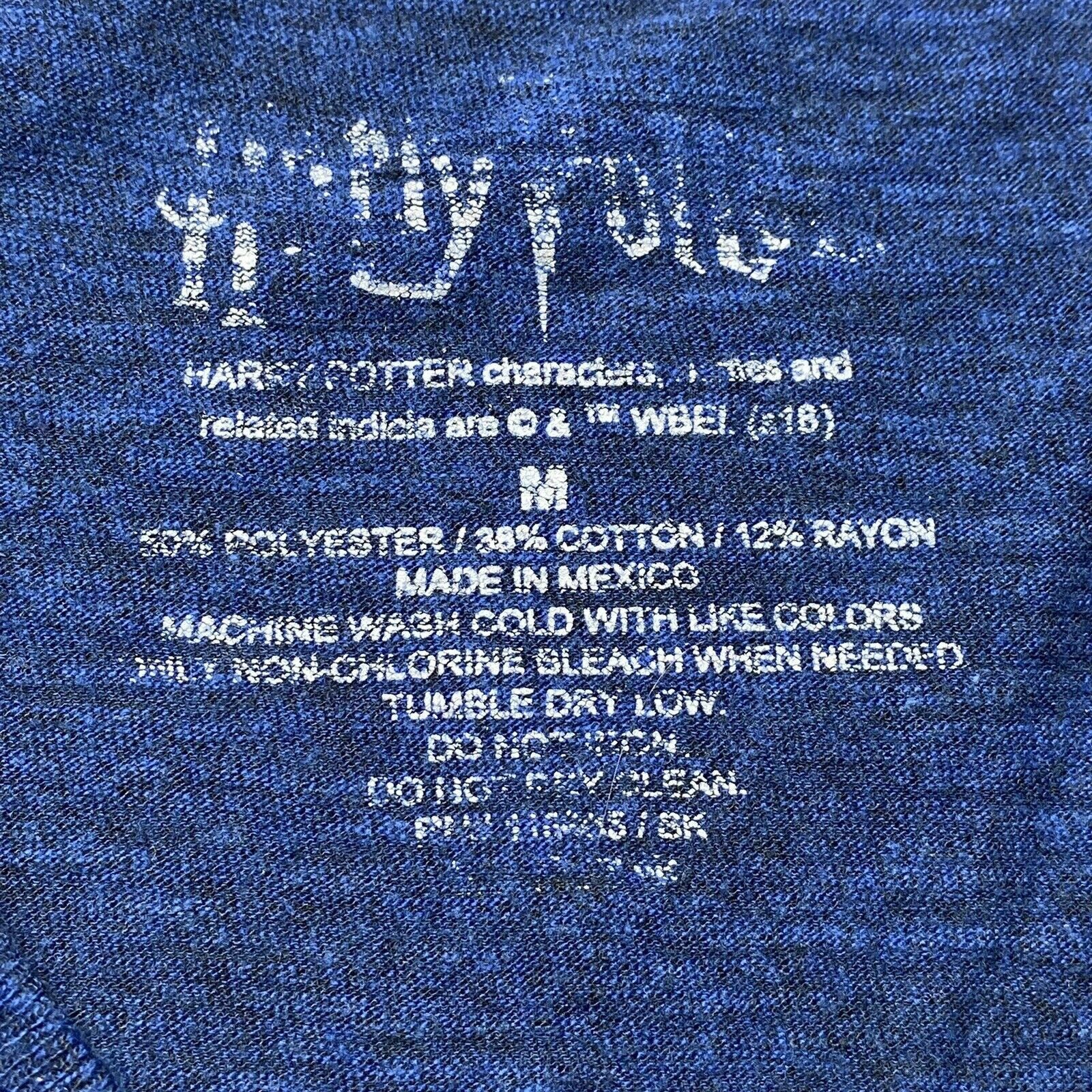 Warner Bros Harry Potter Witchcraft Wizardry Blue Graphic Tee Gryffindor Size US M / EU 48-50 / 2 - 8 Thumbnail