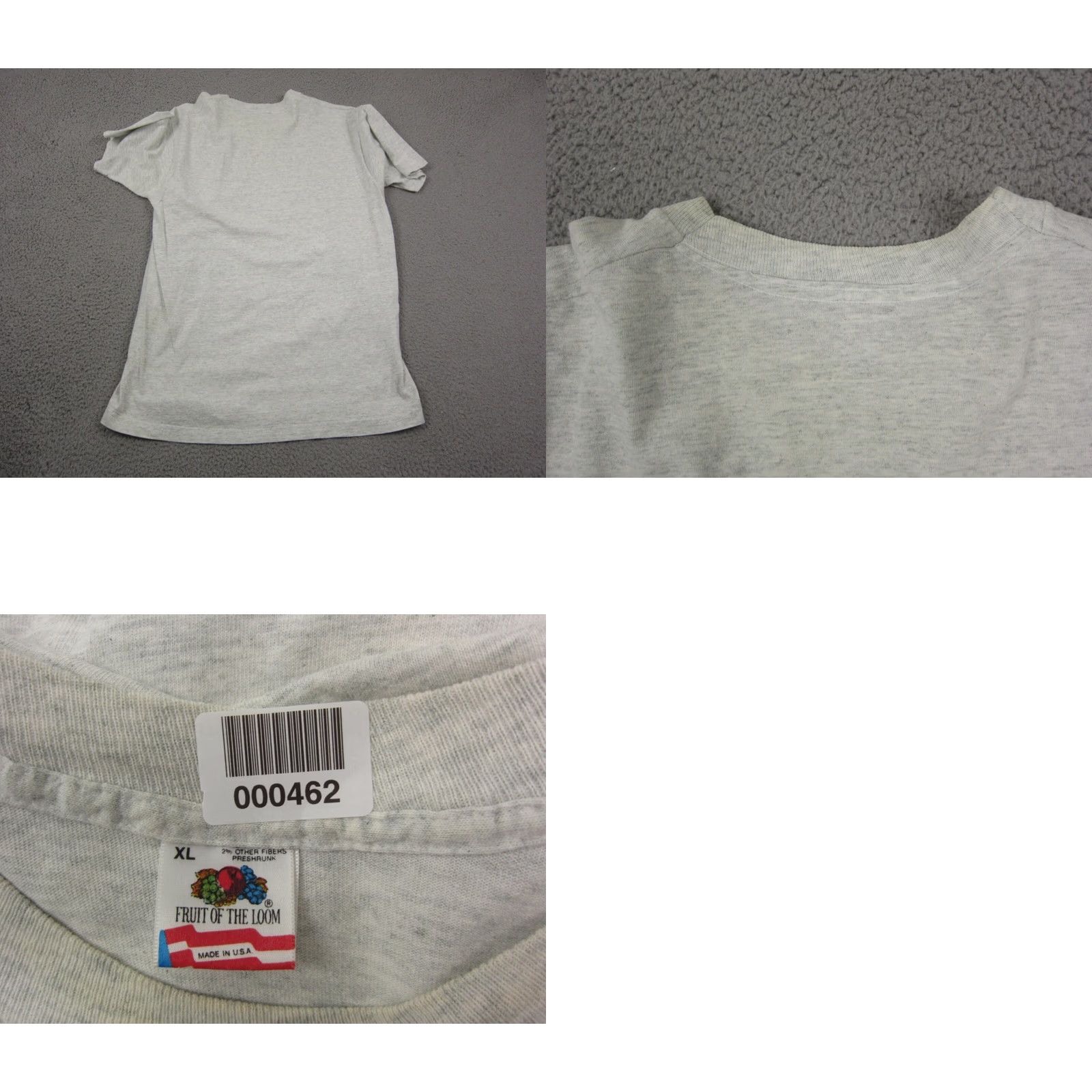 Fruit Of The Loom VINTAGE Fruit of the Loom Shirt Mens XL Gray 80s Dad First National Bank Money Crew Neck Short Sleeve Cotton Jersey Size US XL / EU 56 / 4 - 9 Thumbnail