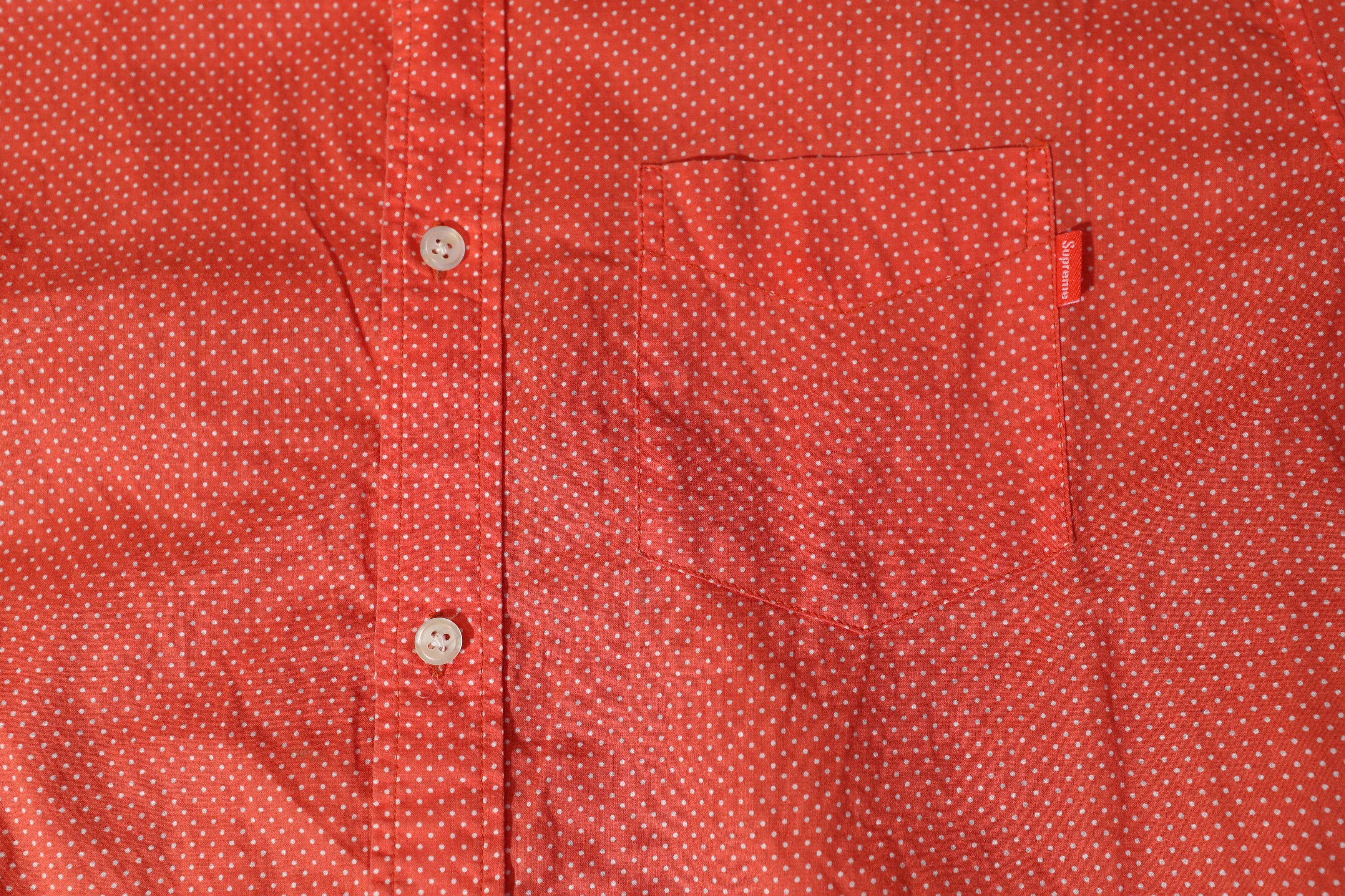 Supreme Supreme Salmon Polkadot Short Sleeve Buttondown (XL) Size US XL / EU 56 / 4 - 4 Thumbnail