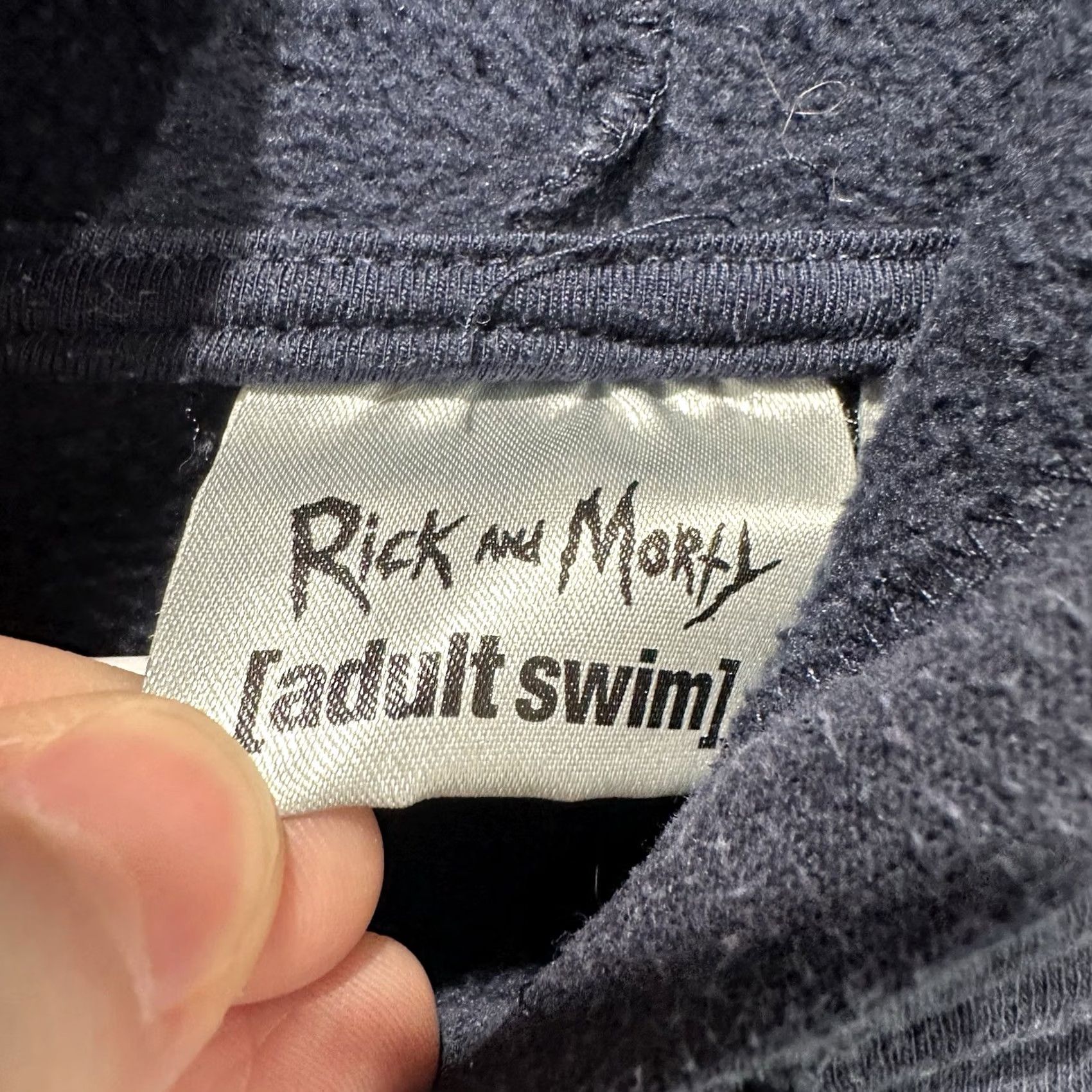 Vintage Rick and Morty Sweatshirt Mens XL Navy Blue Cartoon Pullover Adult Swim Fleece Size US XL / EU 56 / 4 - 7 Thumbnail
