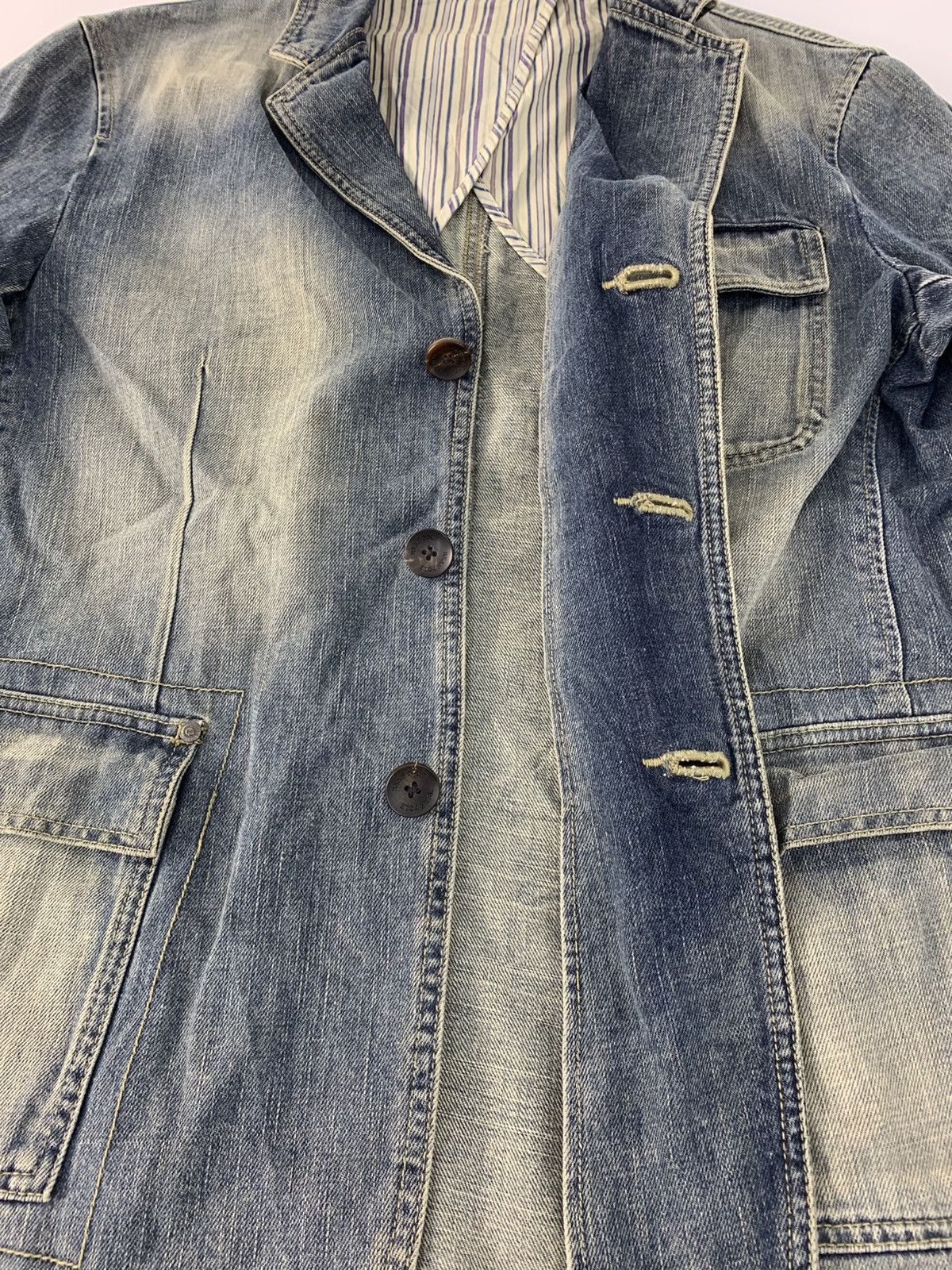 BEANPOLE 90s Bean Pole Indigo Denim Jeans Coat Jacket Double Pocket Size US M / EU 48-50 / 2 - 4 Thumbnail