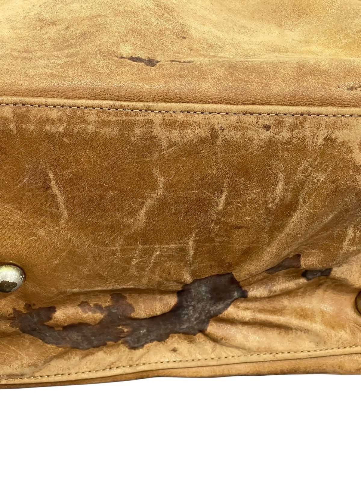 Genuine Leather Full Leather Patina Unknown Japan Vtg 80s Duffle Bag 1🟩6 Size ONE SIZE - 17 Thumbnail