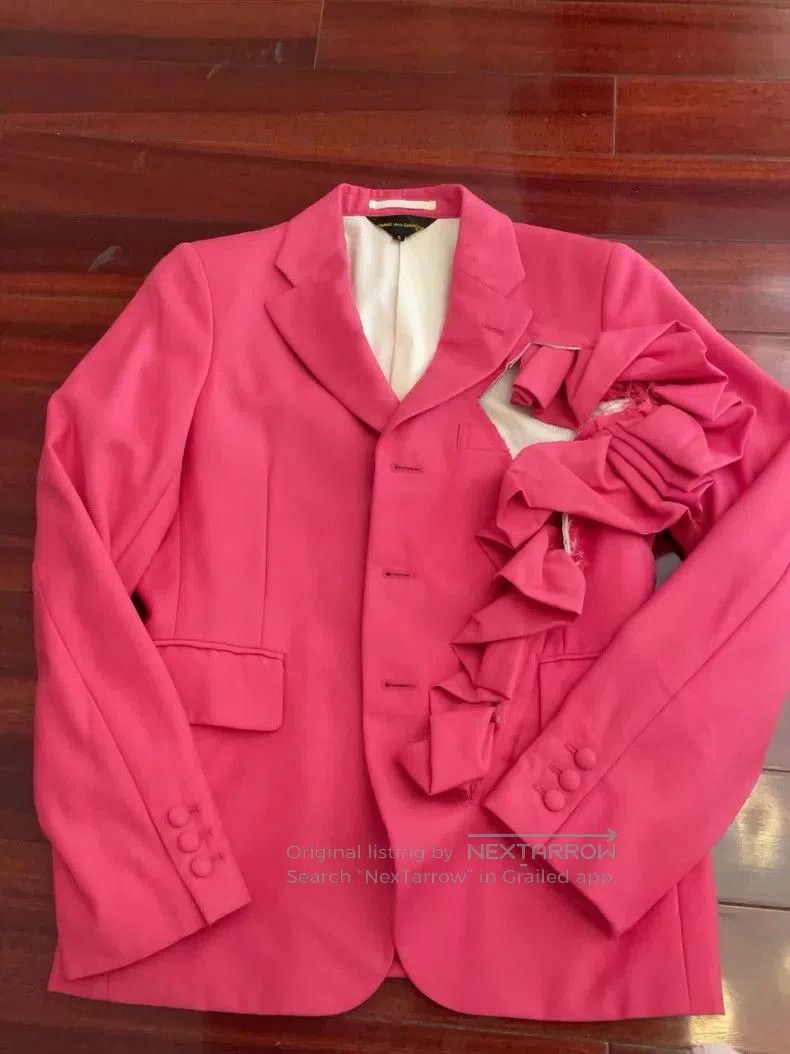 Comme des Garcons CDG Runway Pink Wool Blazer S - dmc. Size US S / EU 44-46 / 1 - 1 Thumbnail