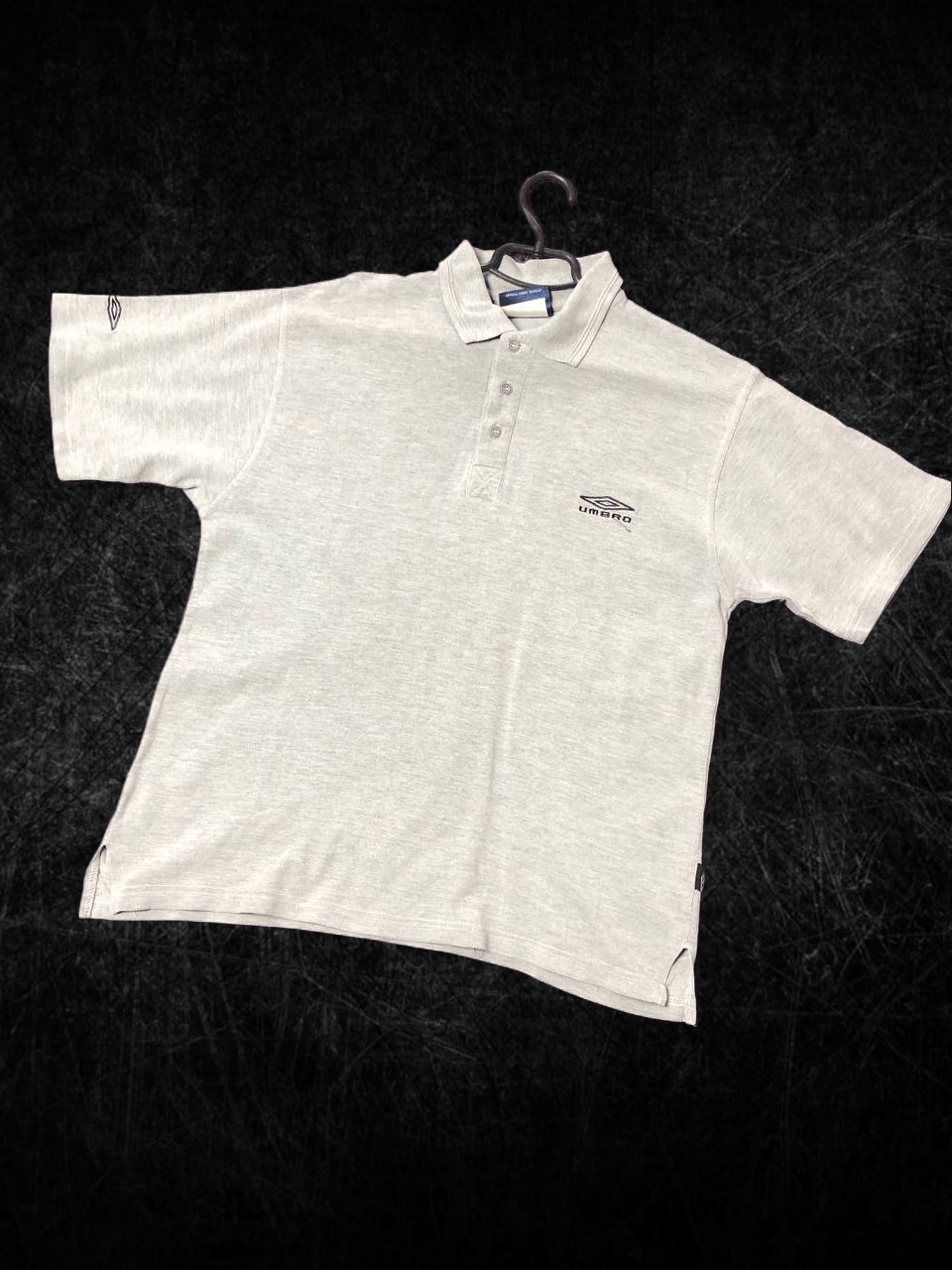 Y2K T-Shirt Logo Vintage Umbro Polo Gray Streetwear