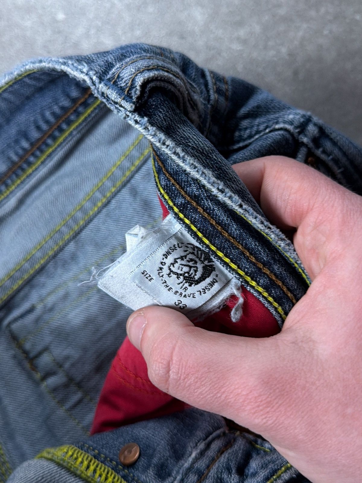 Diesel Vintage Flared Diesel Wash Denim Distressed Pants Japan Y2k Size US 35 - 9 Thumbnail