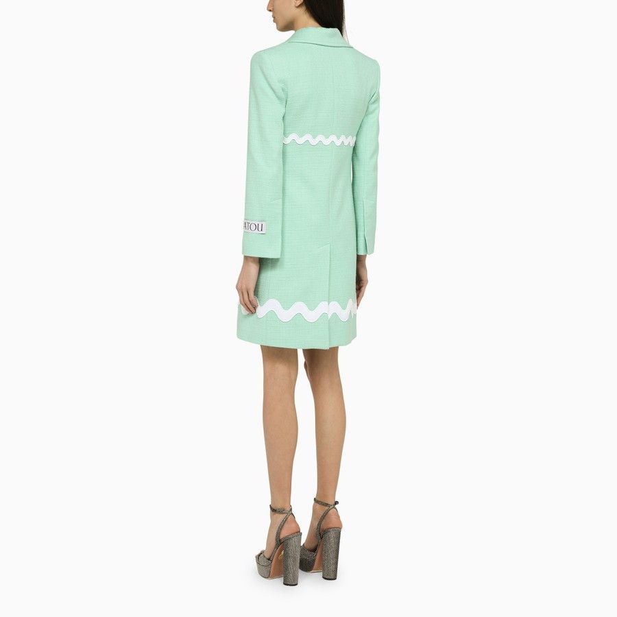 Patou o1d2blof0924 Single-breasted Coat in Mint Green Size XS / US 0-2 / IT 36-38 - 3 Thumbnail