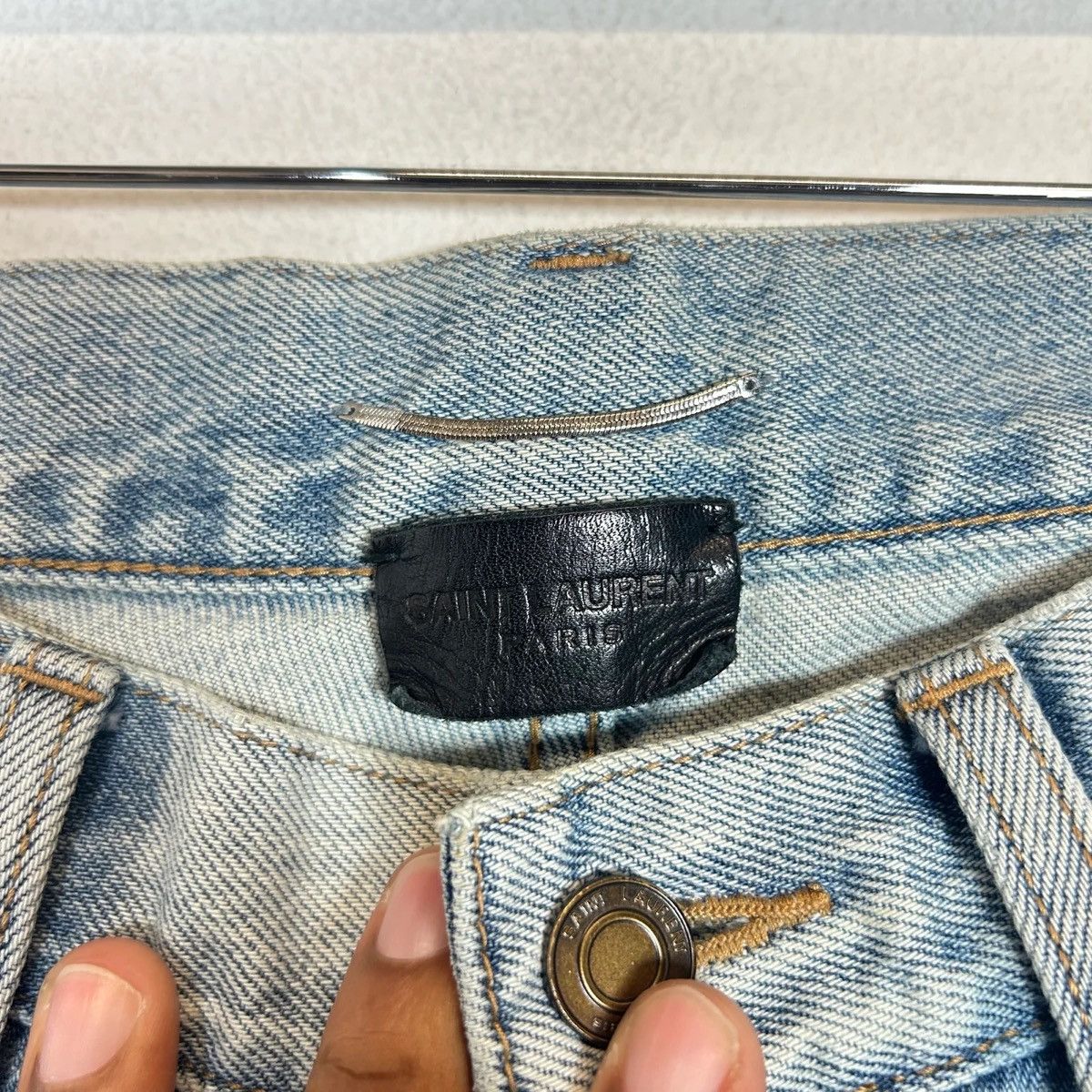 Saint Laurent Paris Saint Laurent D18 Lightwash Jeans Size US 31 - 3 Thumbnail