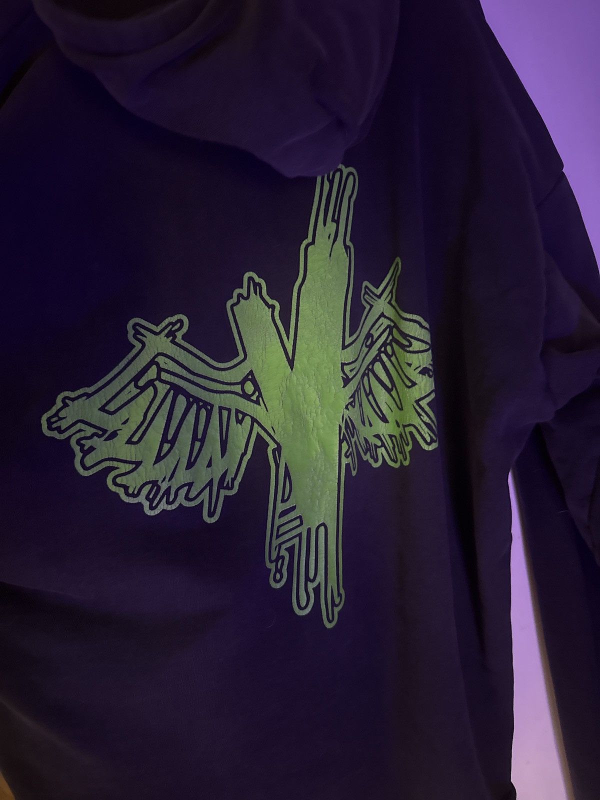 Vlone Vlone hoodie l green print with images on sleeves Size US XXL / EU 58 / 5 - 3 Thumbnail