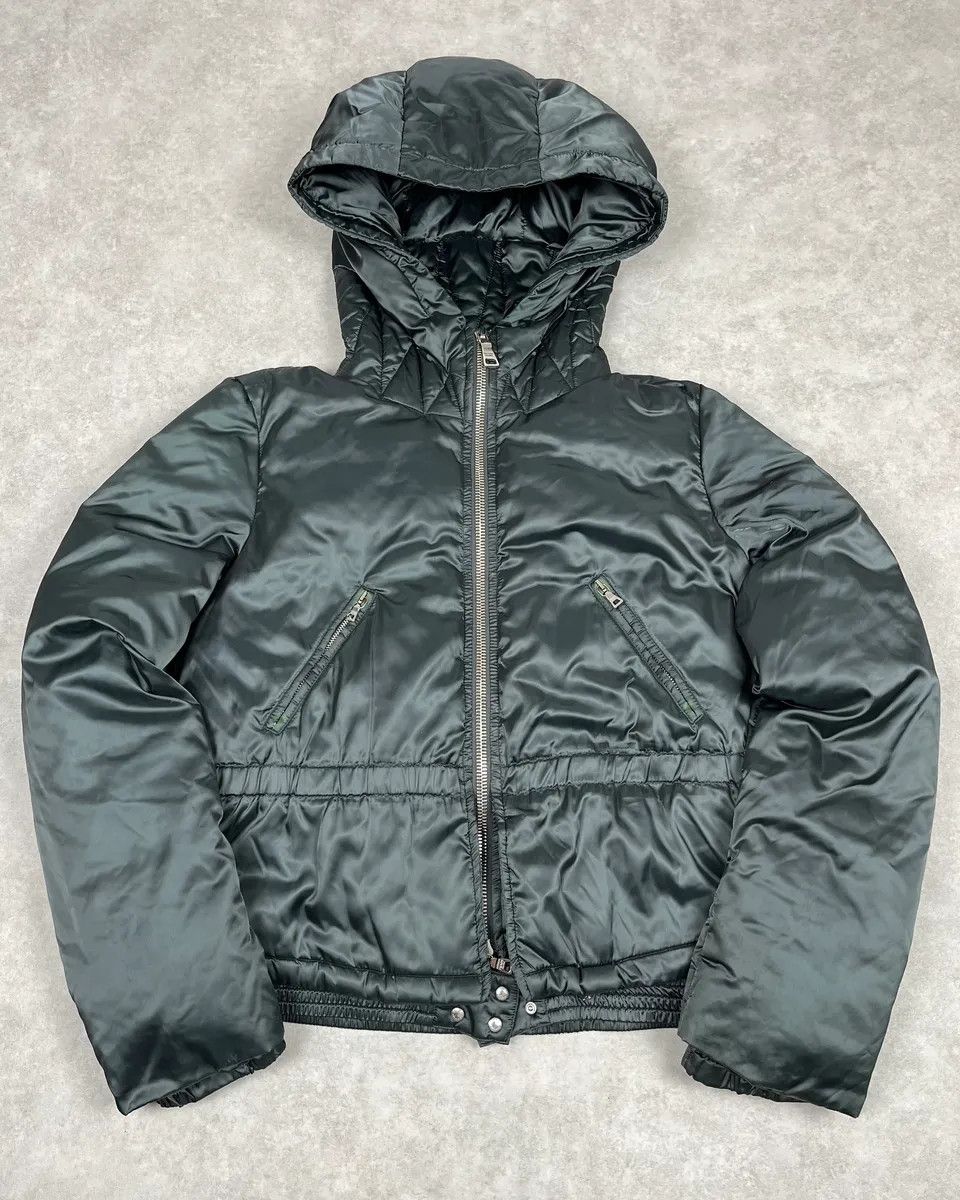 Prada 2000s Prada Dark Olive Puffer Jacket Size XS / US 0-2 / IT 36-38 - 1 Thumbnail