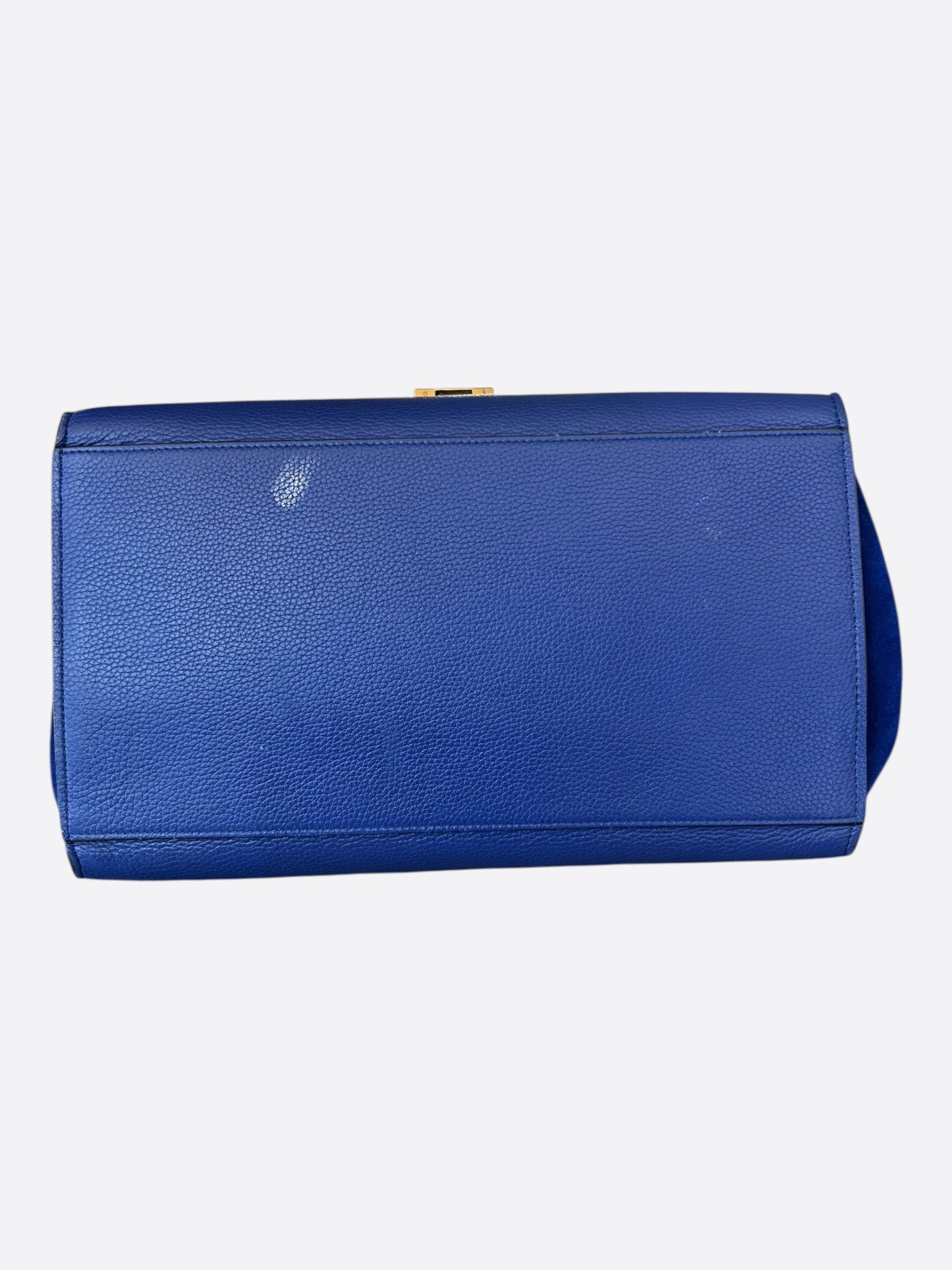 Celine Celine Blue Leather Trapeze Medium Shoulder Bag Size ONE SIZE - 5 Thumbnail