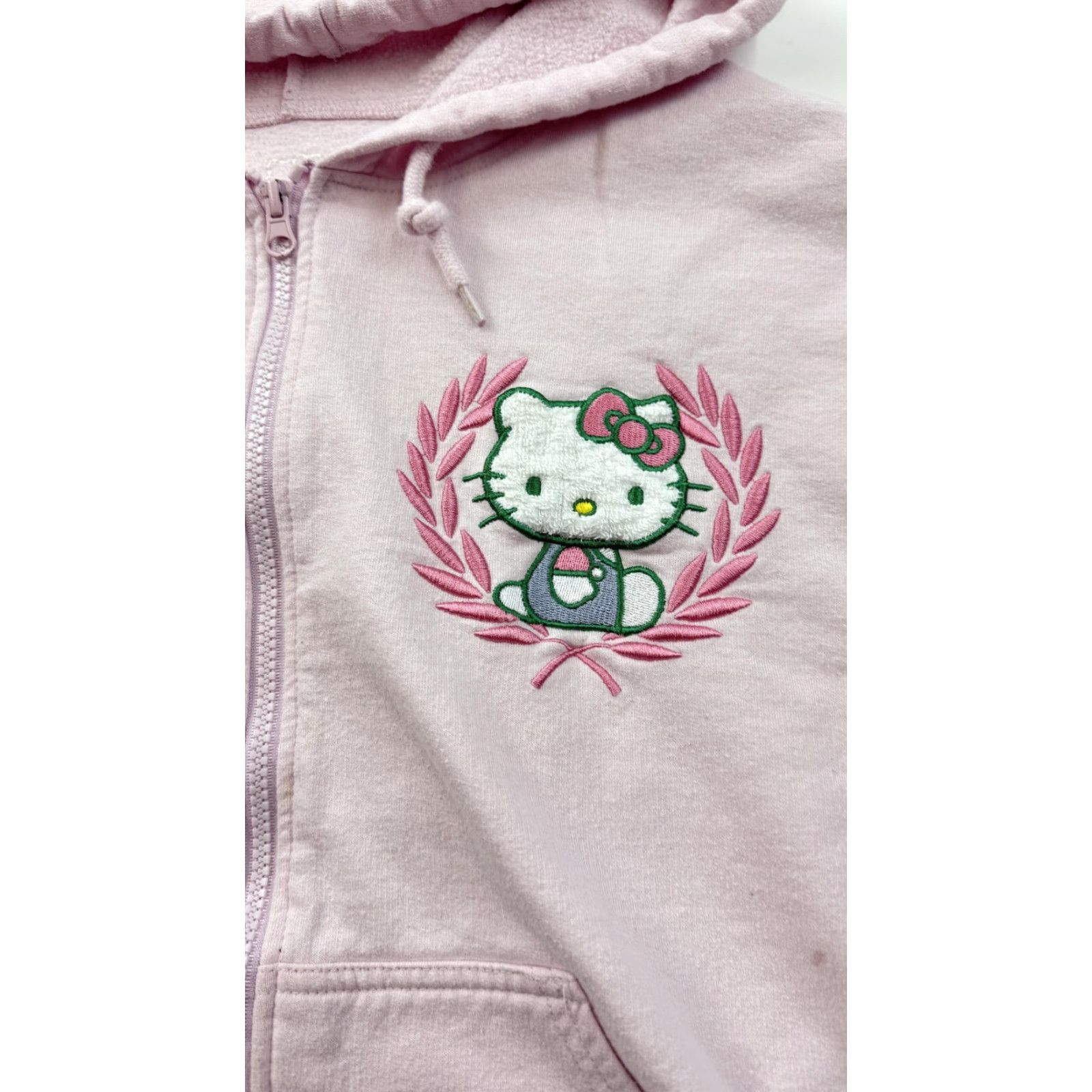Vintage Sanrio Hello Kitty Hoodie Womens XL Pink Full Zip Fleece Athletic Dept Graphic Size XL / US 12-14 / IT 48-50 - 5 Thumbnail
