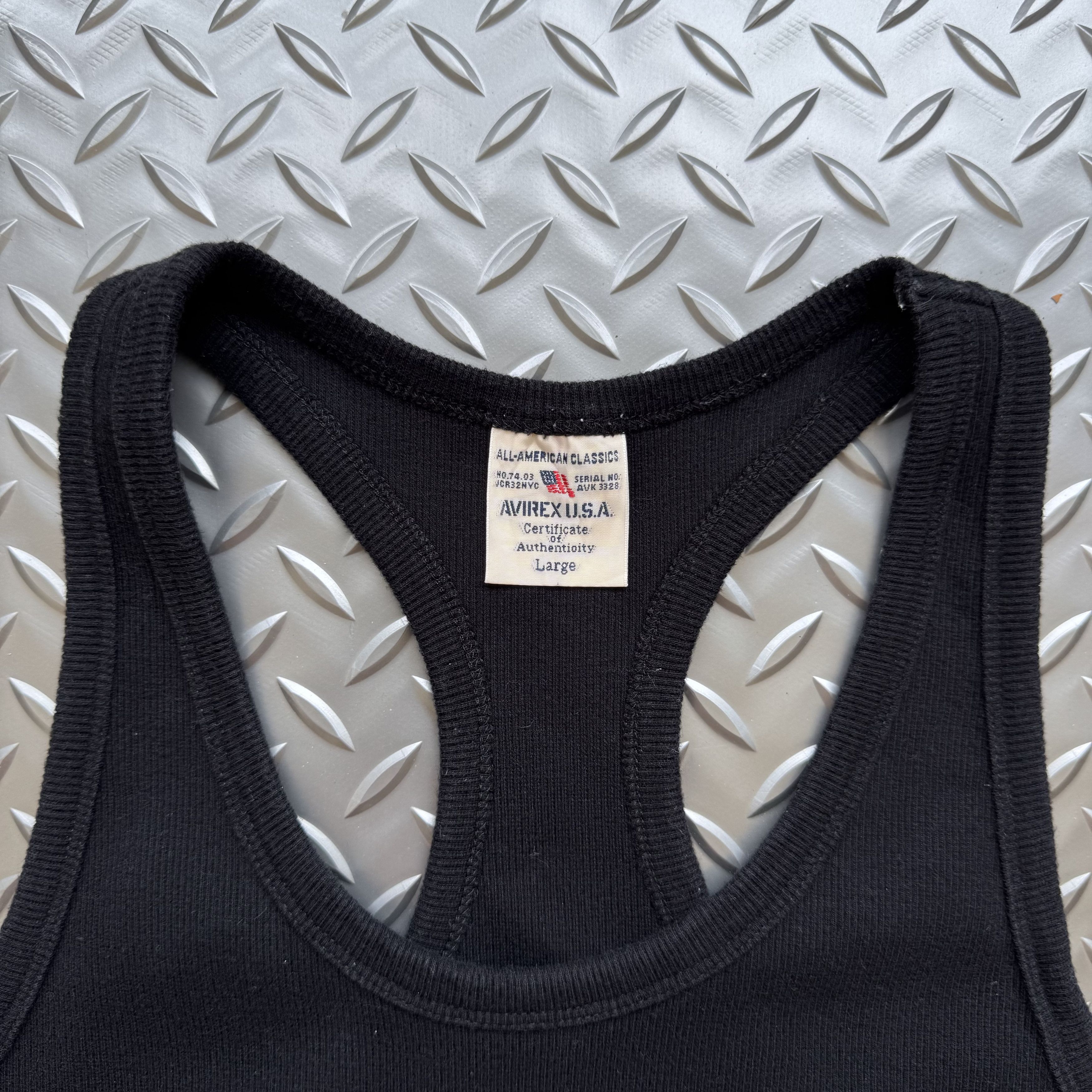 Avirex Vintage Avirex USA Ribbed Tank Top Black Archive Streetwear Size US L / EU 52-54 / 3 - 3 Thumbnail