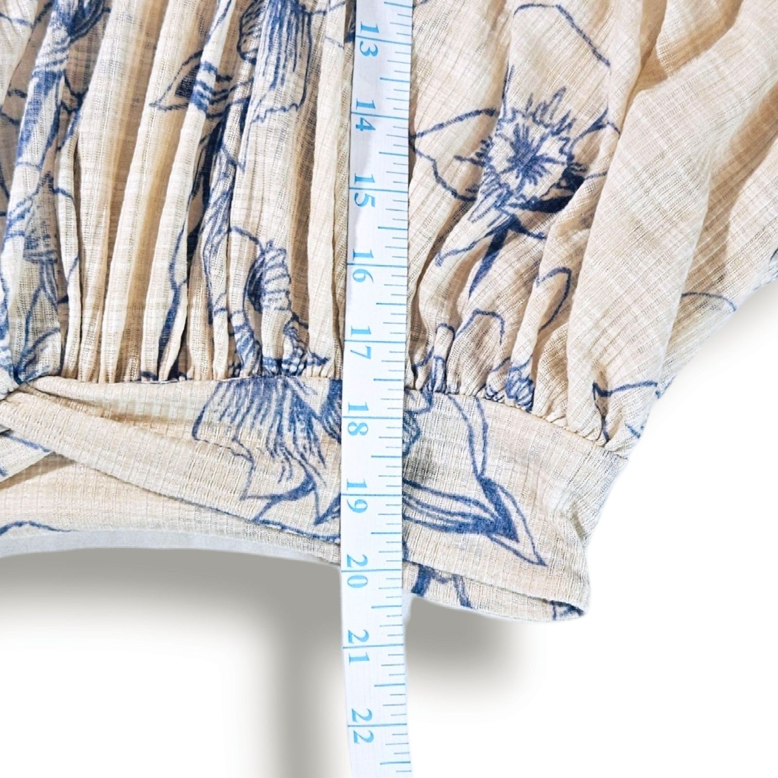 Free People EUC Free People One Dance Top Sz. XS [0-2] Cream Blue Size XS / US 0-2 / IT 36-38 - 11 Thumbnail