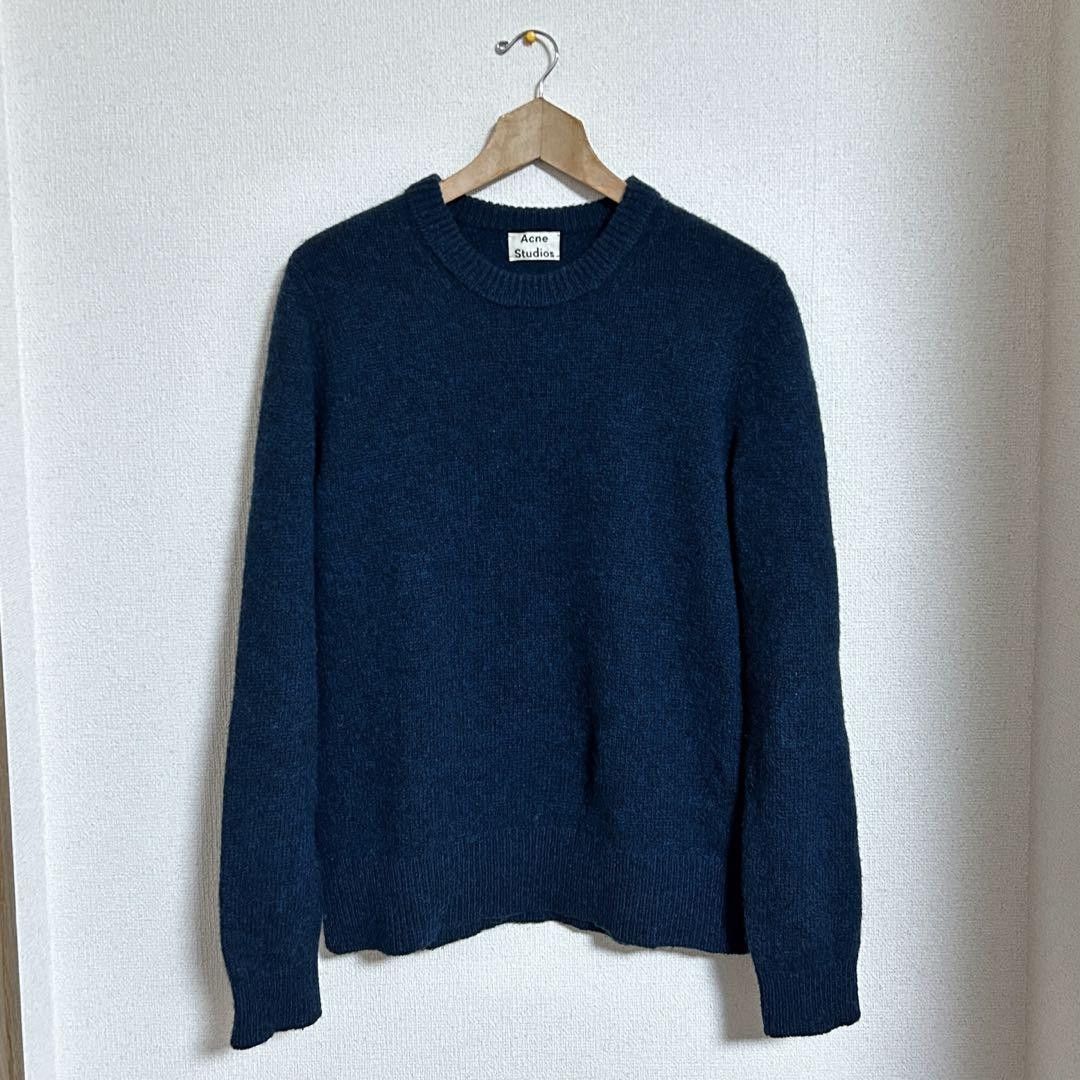 image of Acne Studios Kai Wool Knit Sweater in Blue, Men's (Size Medium)