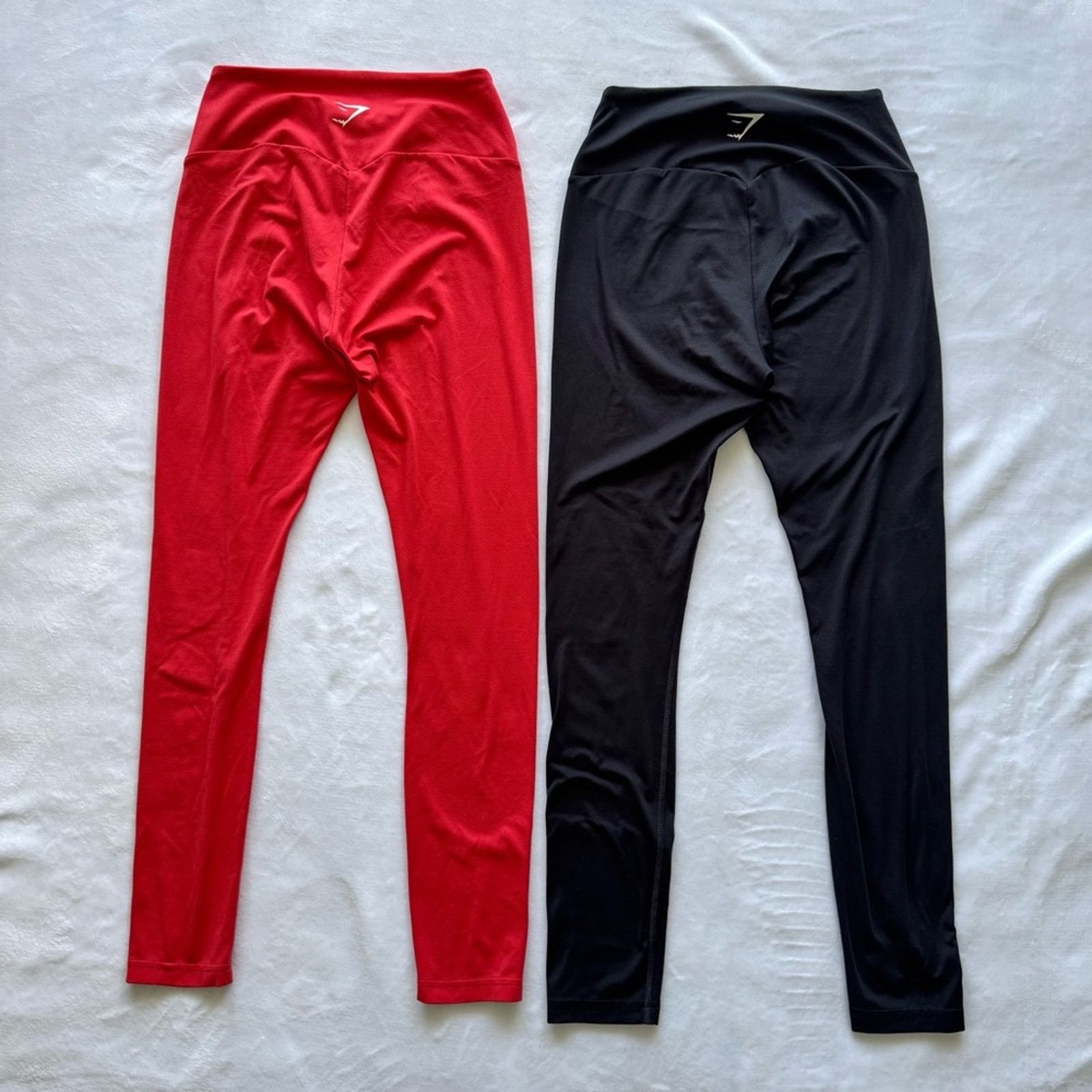 Gymshark Gymshark Leggings 2pcs Red and Black full length, Size S Size 28" / US 6 / IT 42 - 9 Thumbnail