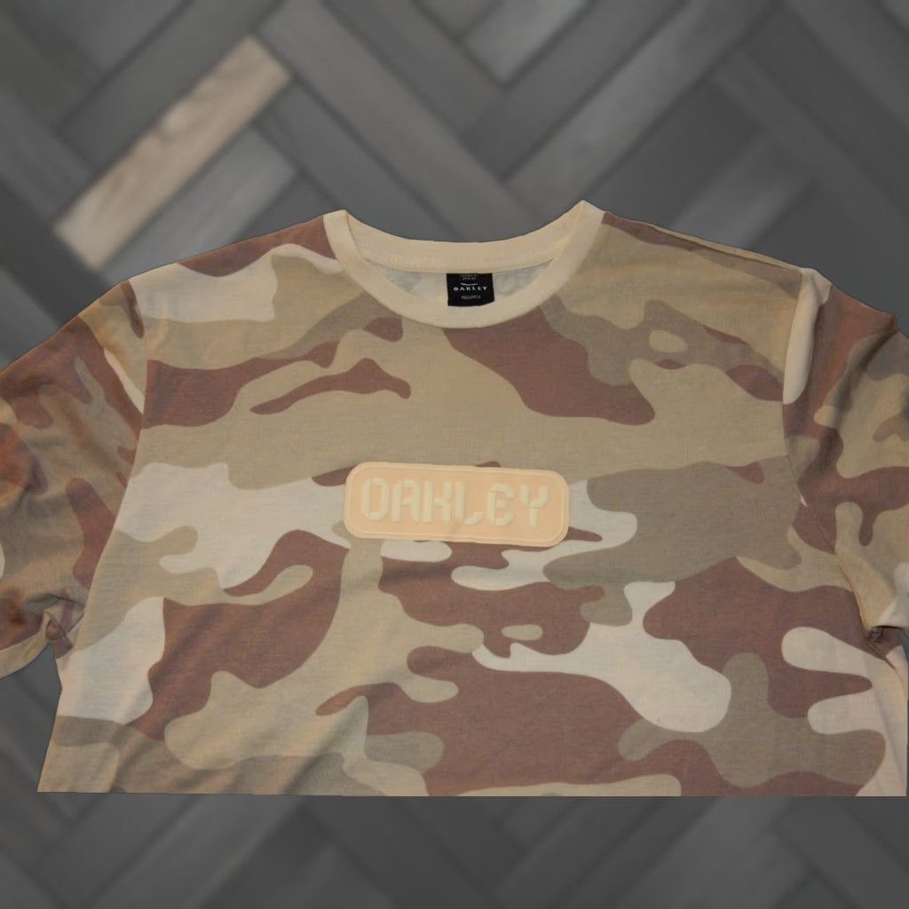 Oakley OAKLEY Mens Short Sleeve T-Shirt Camo Small Beige Cotton Size US S / EU 44-46 / 1 - 1 Thumbnail