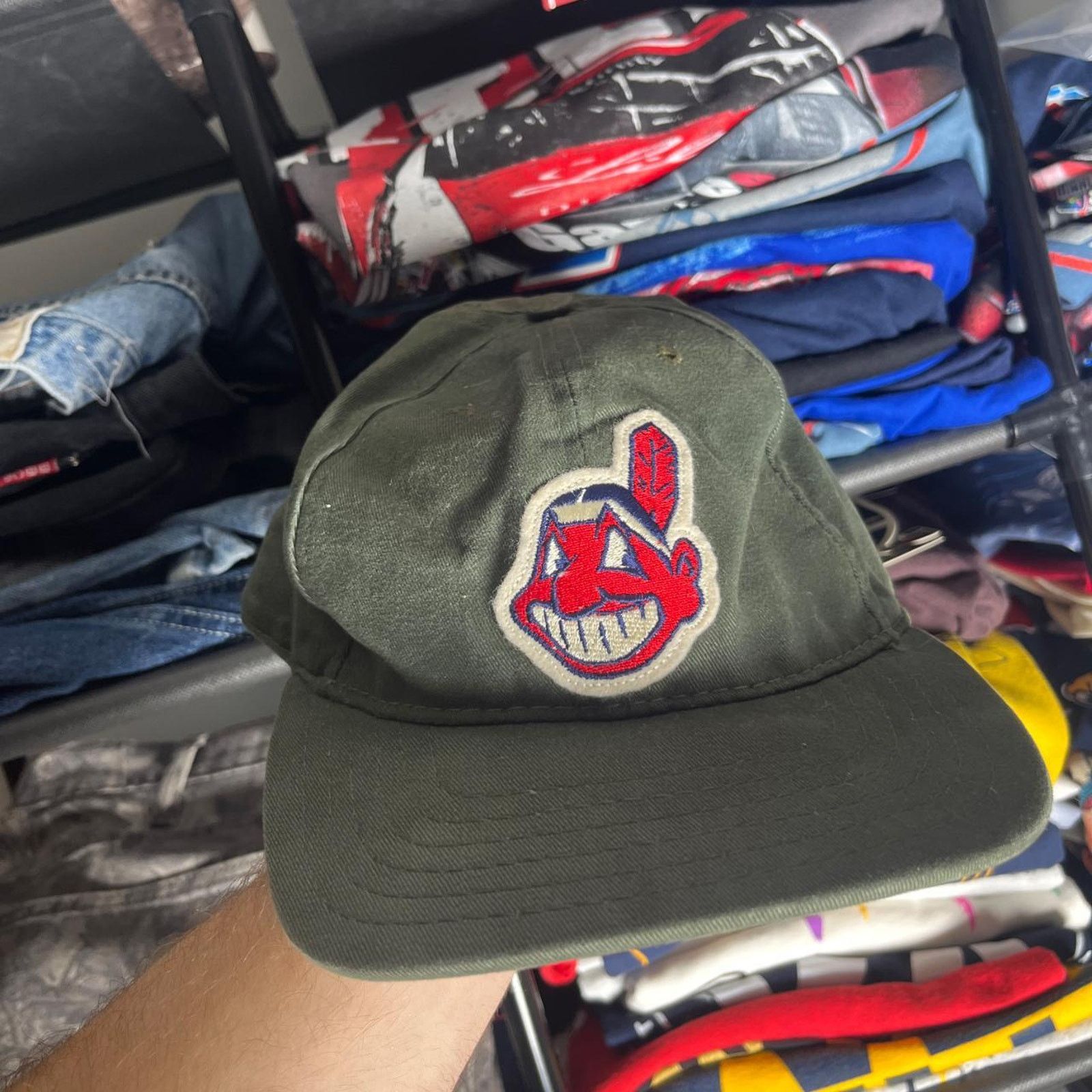 MLB Vintage Green Cleveland Indians MLB Hat Size ONE SIZE - 1 Thumbnail