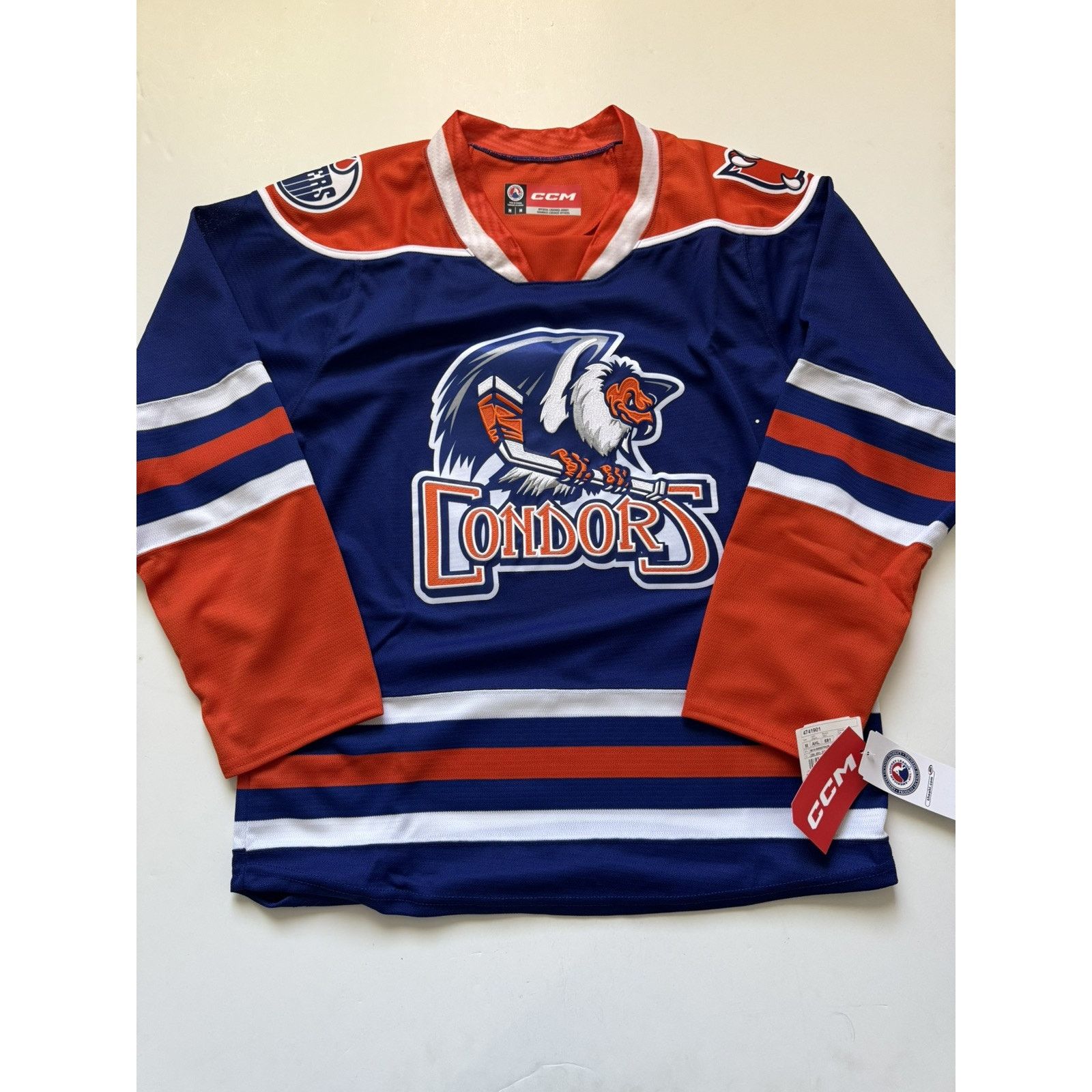 CCM BAKERSFIELD CONDORS Adult Hockey Blue/Orange Jersey