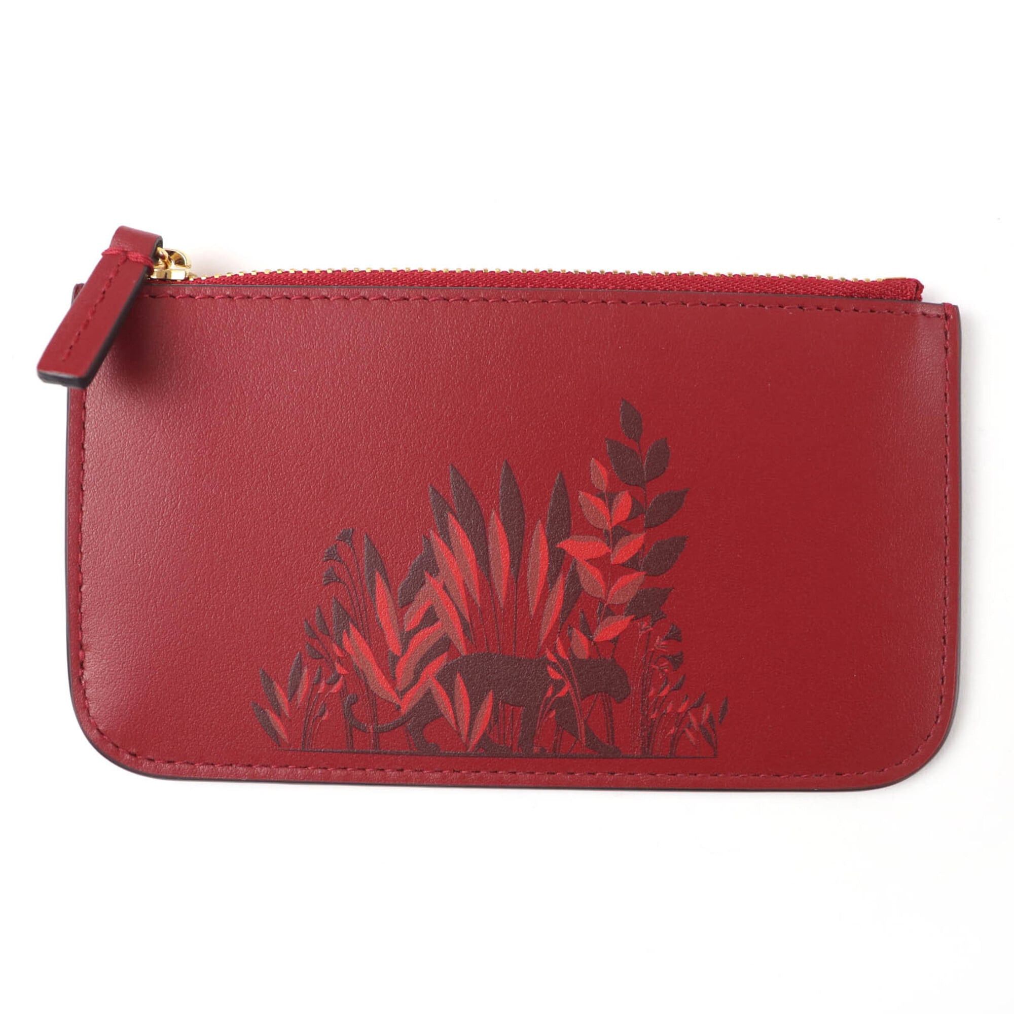 Cartier Cartier Panthère Graphic Leather Fragment Case, Wallet/Coin Purse, Bordeaux, Made in Italy, Women's Size ONE SIZE - 1 Thumbnail