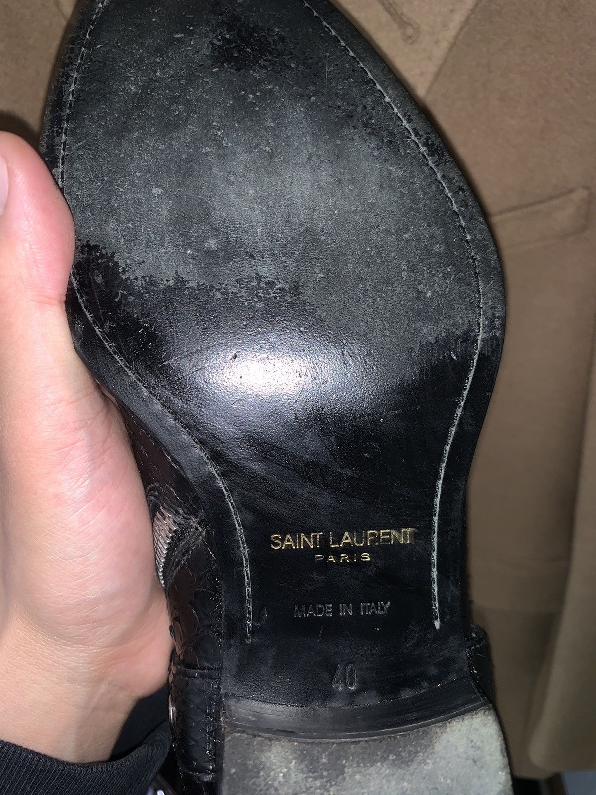 Saint Laurent Paris Saint Laurent 2013FW Python Wyatt Harness Size US 7.5 / EU 40-41 - 4 Thumbnail