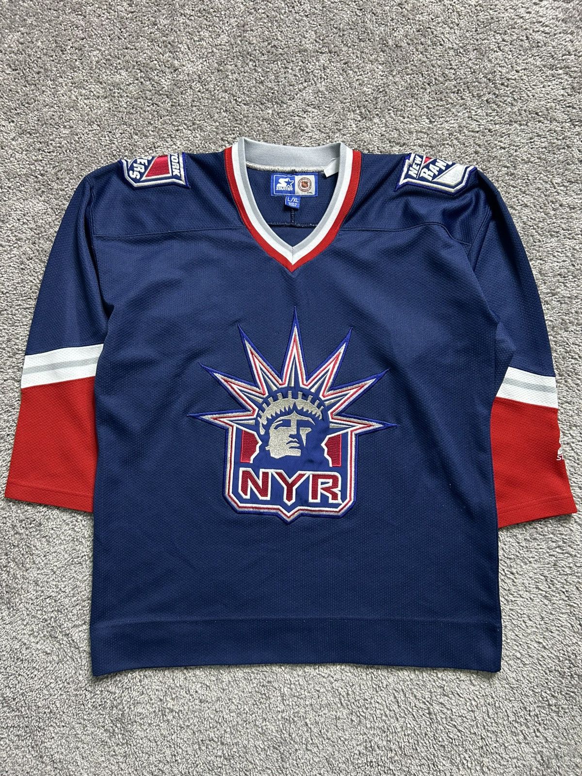 NHL Vintage 70s Starter New York Rangers Gretzky Hockey Jersey Size US XL / EU 56 / 4 - 4 Thumbnail