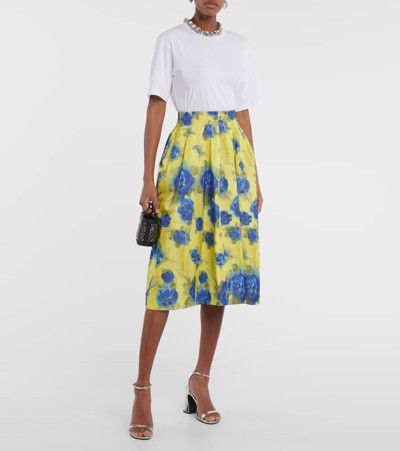 Marni o1w1db10125 Floral Print Midi Skirt in Multicolor Size 28" / US 6 / IT 42 - 2 Thumbnail