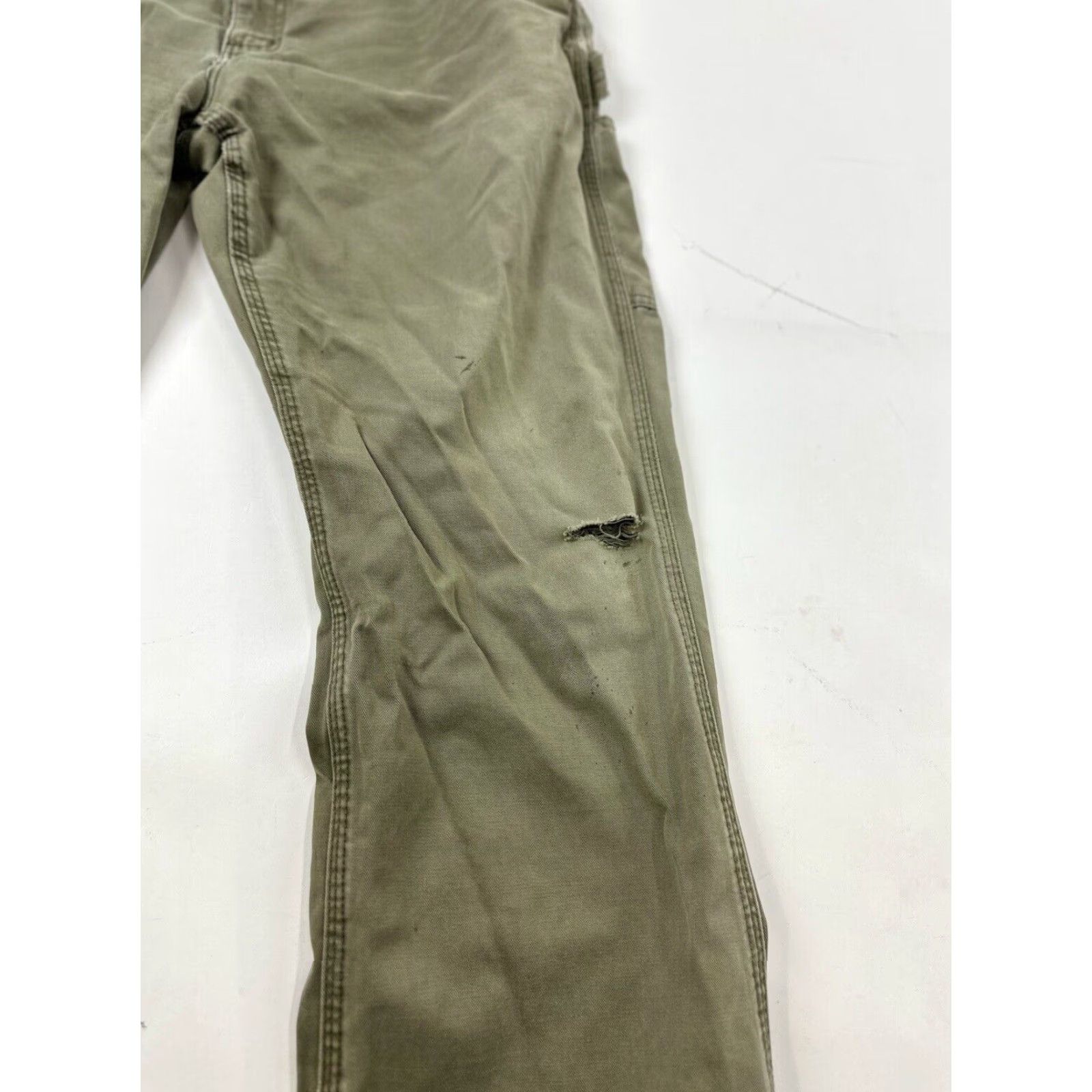 Carhartt Carhartt Green Carpenter Pants Men's 36x28 Relaxed Fit Cotton Canvas USA Size US 36 / EU 52 - 3 Thumbnail