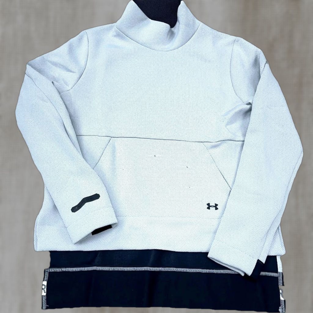 Under Armour Under Armour Sweatshirt Women M White Black Pullover Mock Neck Jersey Logo Breathable Moisture Wicking All Seasons Pockets Performance Sports Size M / US 6-8 / IT 42-44 - 1 Thumbnail