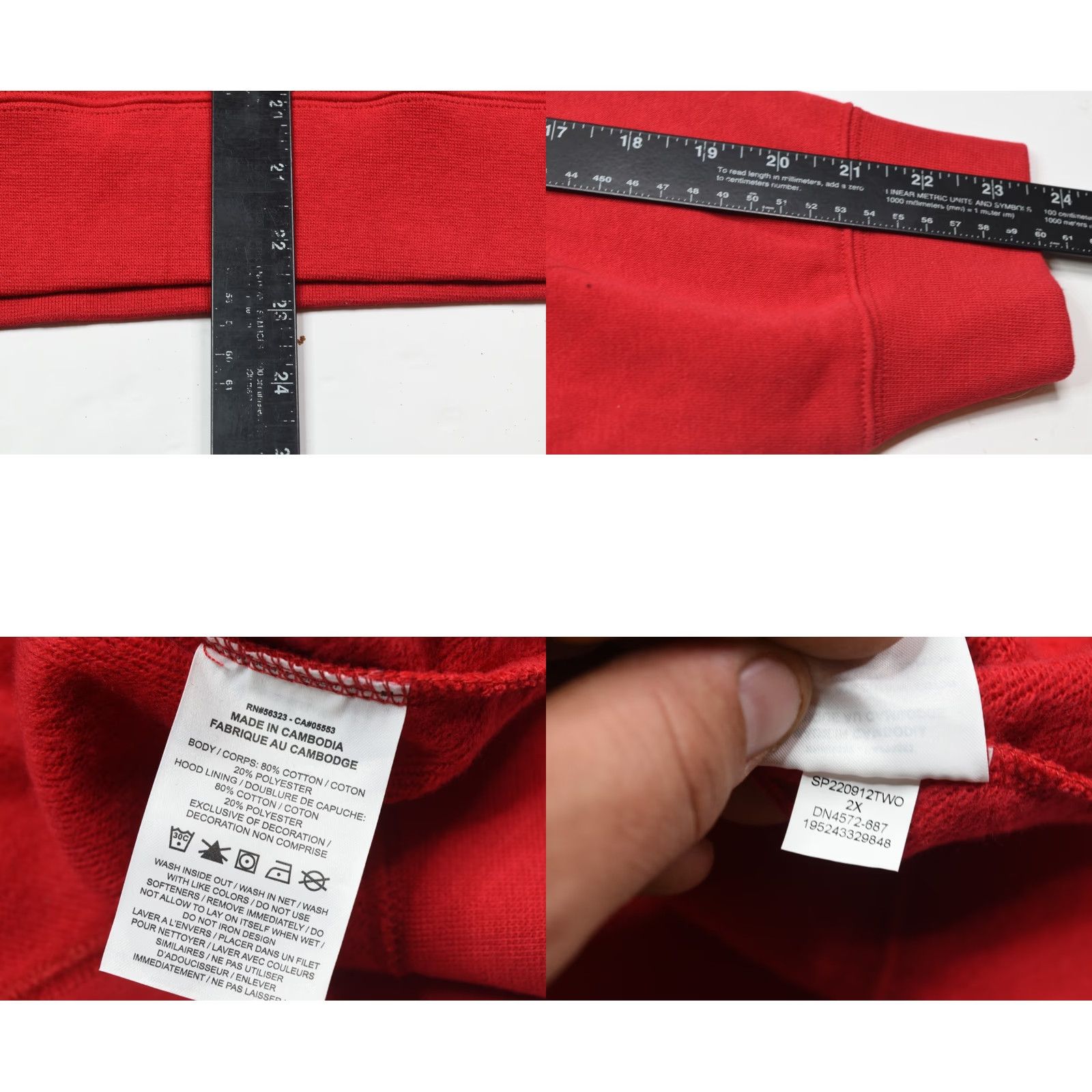 Jordan Brand Jordan Essentials Fleece Hoodie Womens Plus 2X Red Long Sleeve Pullover Gym Hoodie Women Maximize Search Red 2X Nike-like Size XXL / US 16-18 / IT 52-54 - 8 Thumbnail