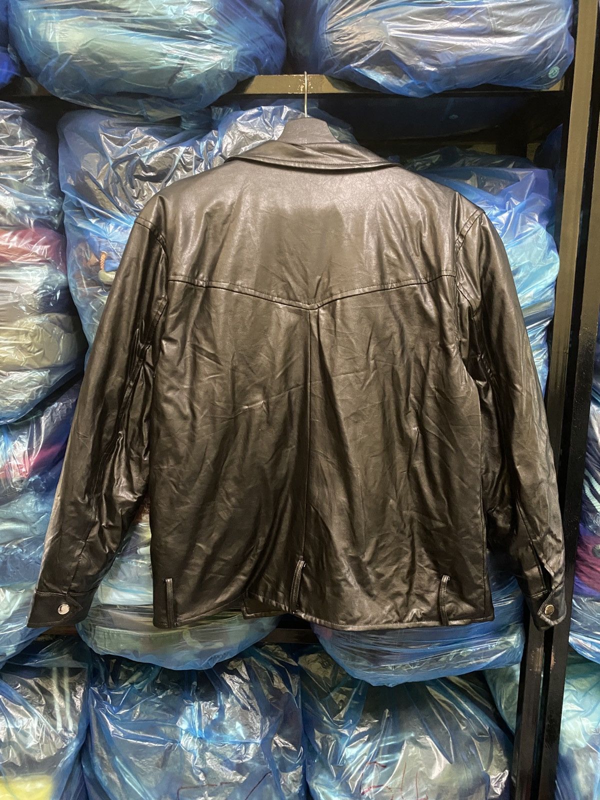Other Vintage 2011 DORA Black Leather Biker Jacket Quilted Lining Size US S / EU 44-46 / 1 - 8 Thumbnail