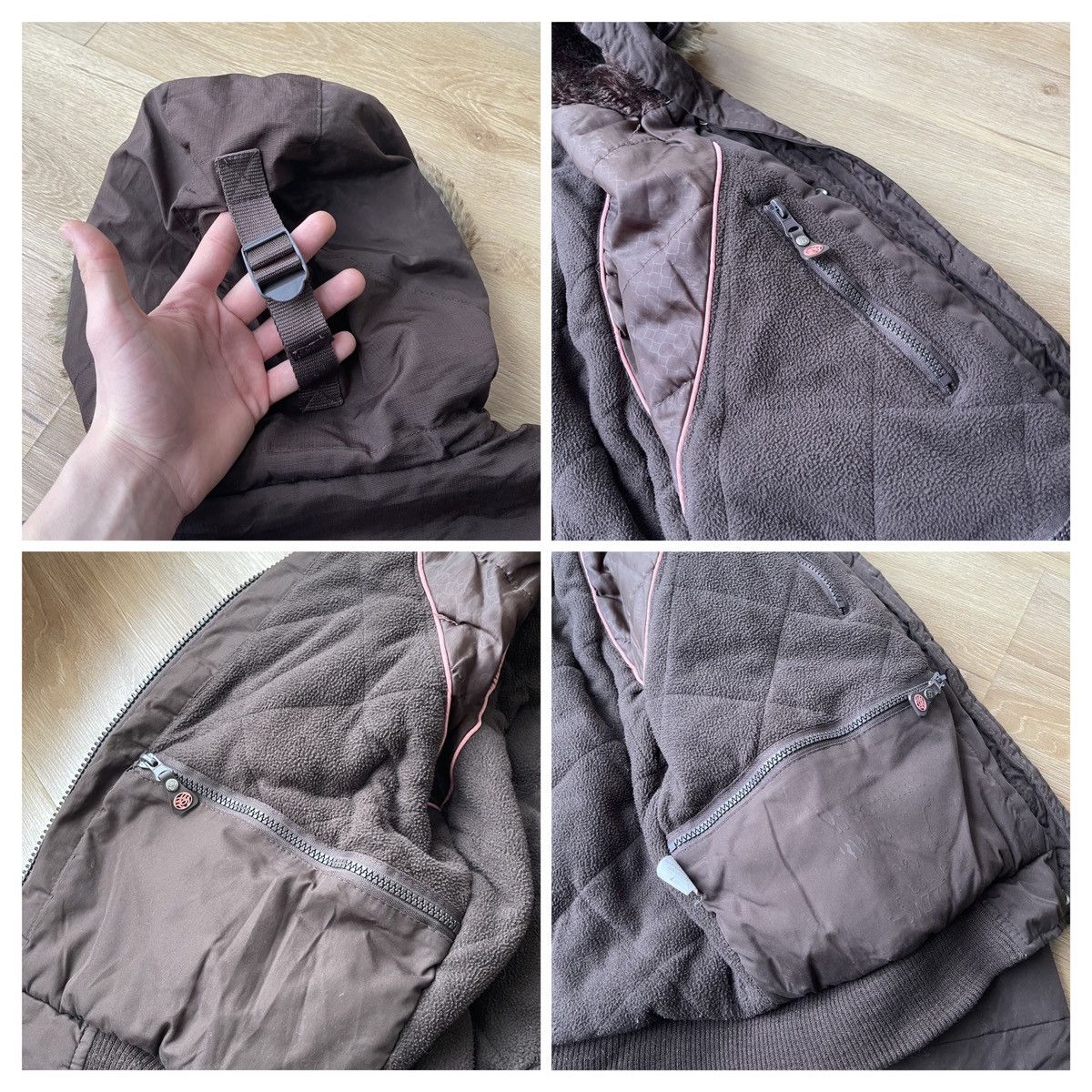 If Six Was Nine Vintage Fur Multi Pocket Bomber Jacket LGB Style Size US L / EU 52-54 / 3 - 19 Thumbnail