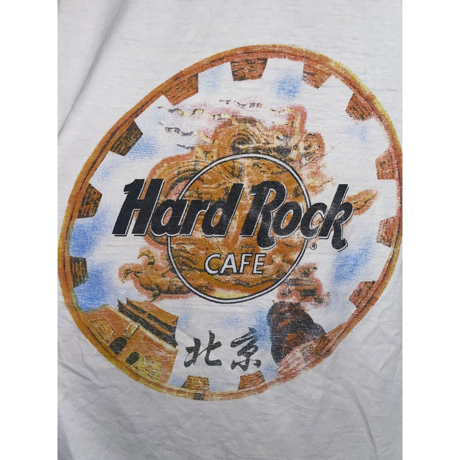 Hard Rock Cafe Vintage Hard Rock Cafe Beijing White Gold Shirt China VTG L Size US L / EU 52-54 / 3 - 8 Thumbnail