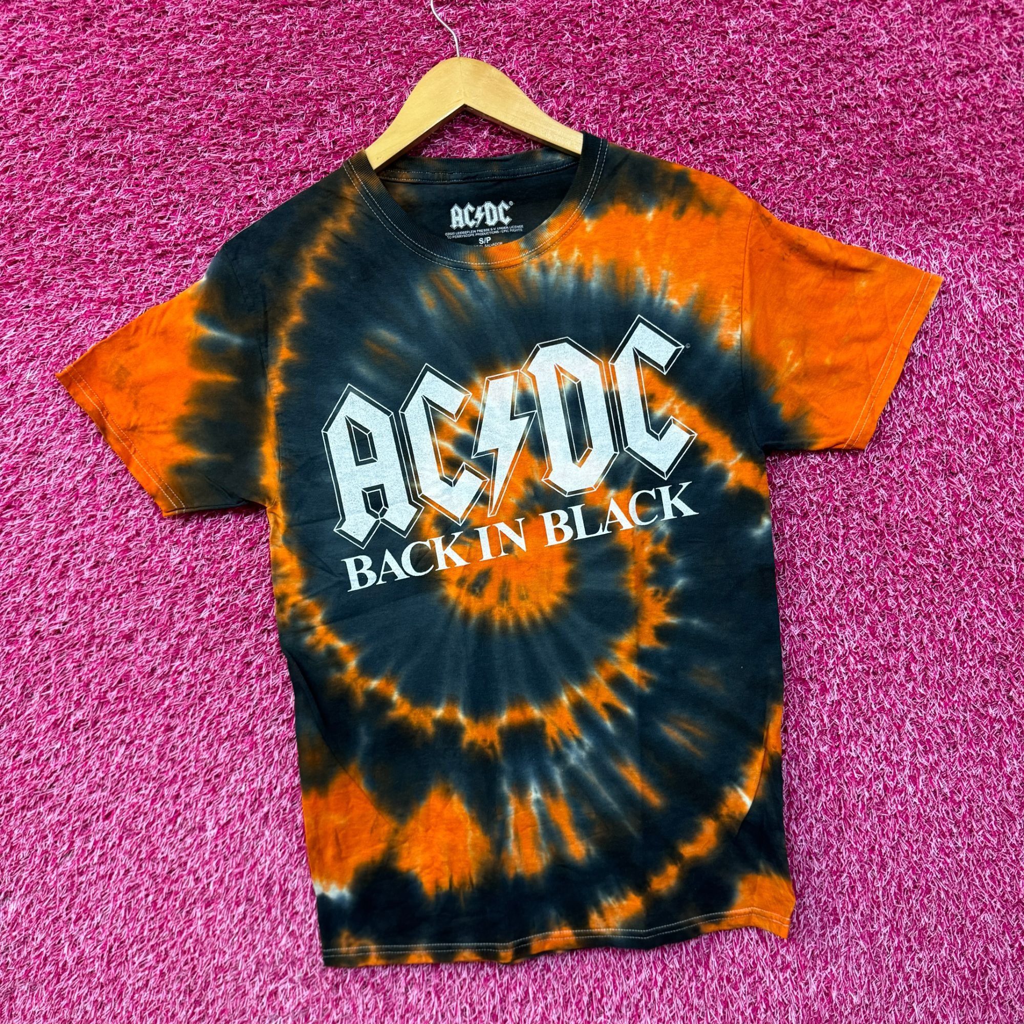 AC/DC × Band Tees AC/DC Back in Black Spellout Heavy Metal Halloween Tie Dye S Size US S / EU 44-46 / 1 - 3 Thumbnail