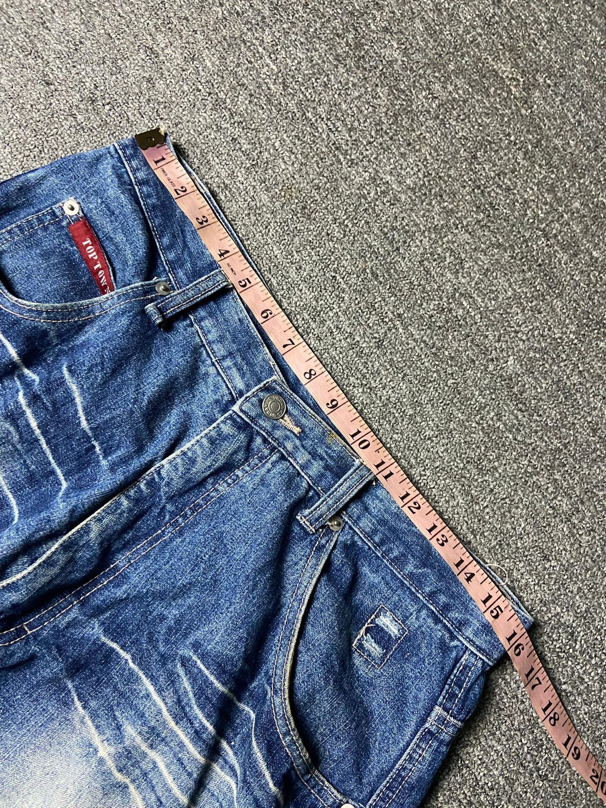 Japanese Brand Vintage Top Town Dragon Print Denim Jeans (162) Size US 32 / EU 48 - 6 Thumbnail