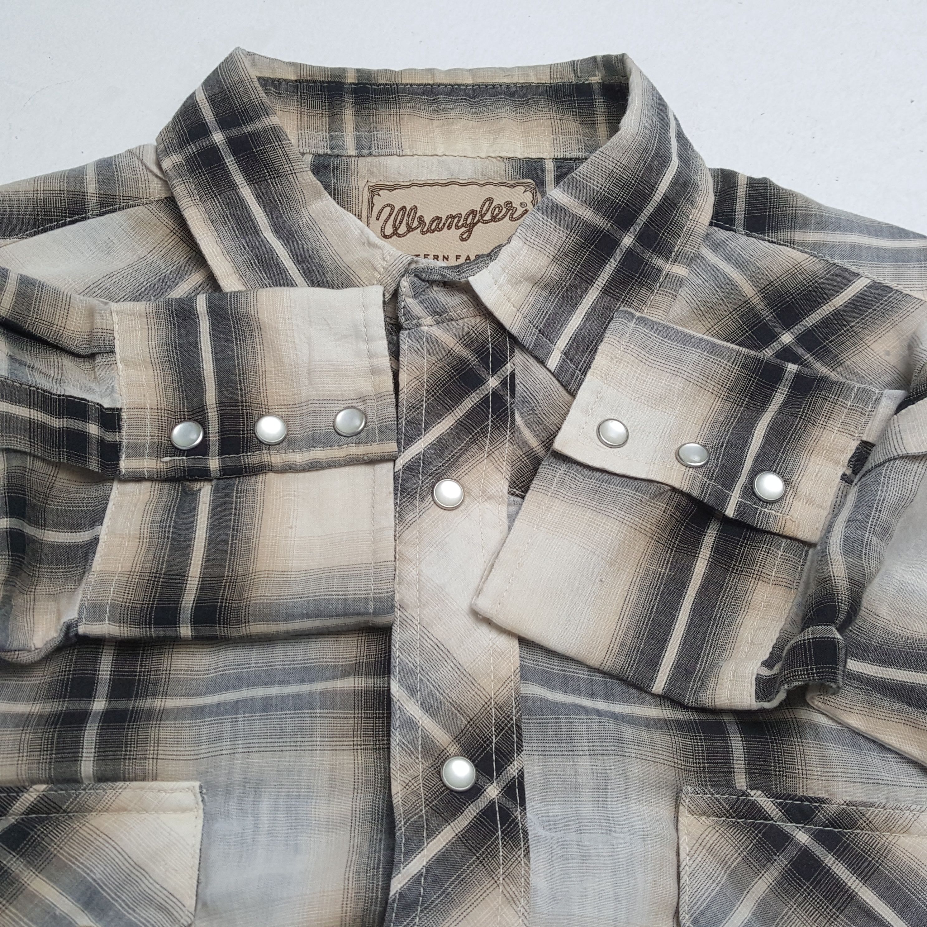 Vintage × Wrangler WRANGLER Classic Style Double Pocket Casual Shirt Size US L / EU 52-54 / 3 - 8 Thumbnail