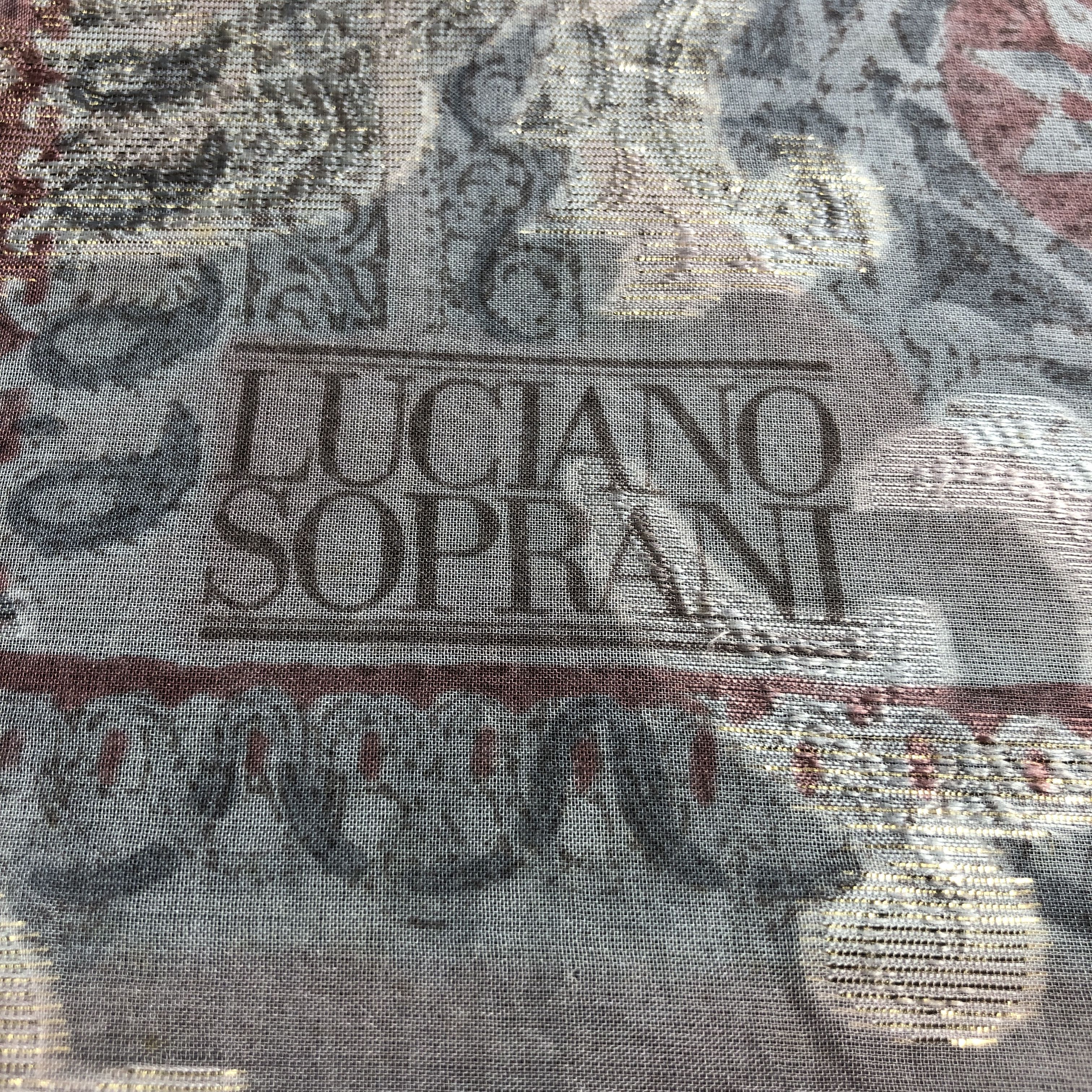 Japanese Brand Luciano Soprani Luxury Silk Scarf M1130 Size ONE SIZE - 4 Thumbnail