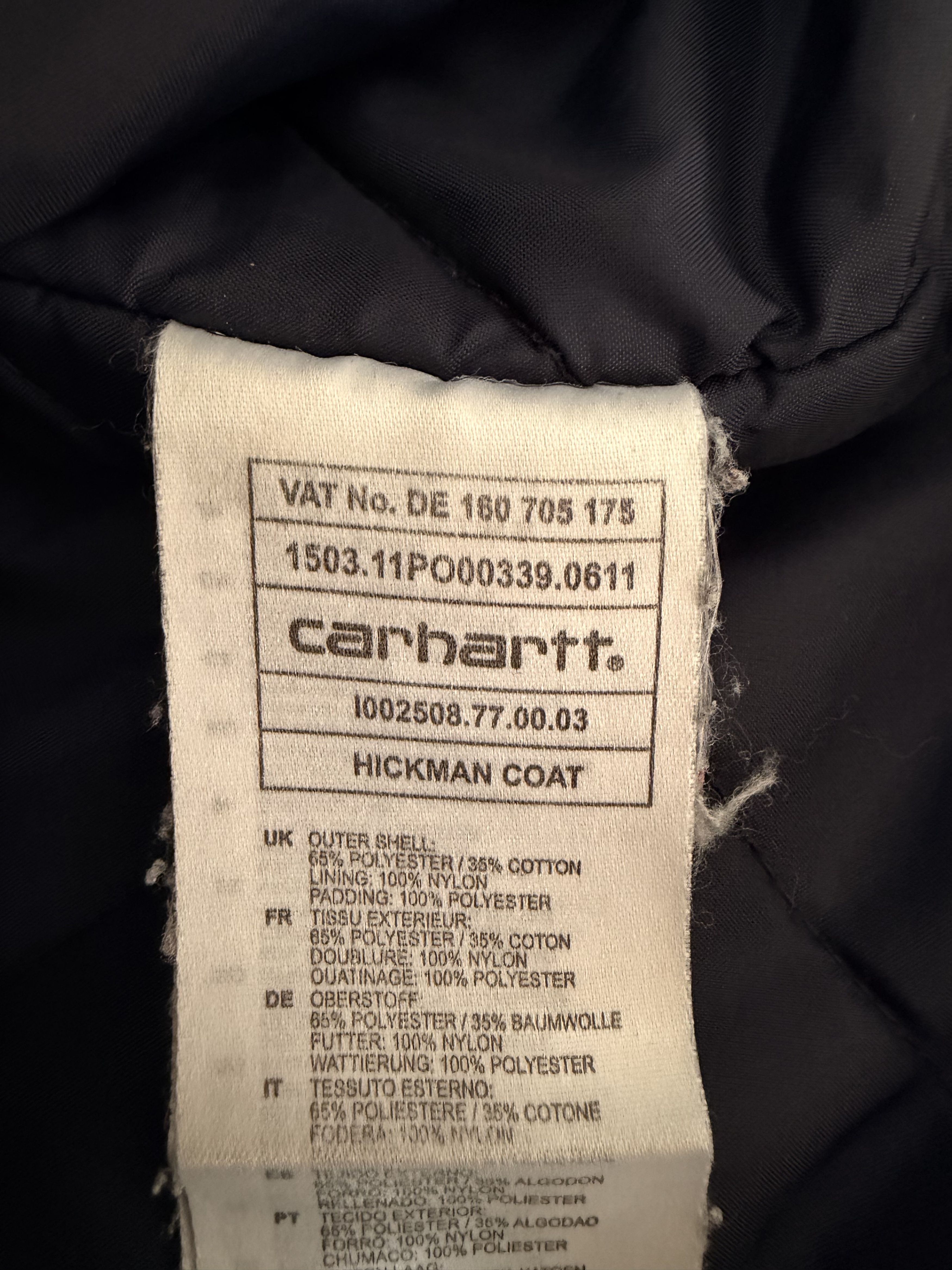 Carhartt Wip Carhartt Hickman Navy Coat medium Size US M / EU 48-50 / 2 - 5 Thumbnail