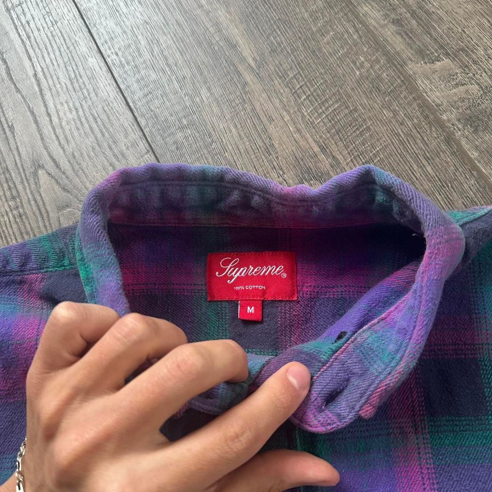 Supreme SS18 Supreme Pink Plaid Flannel Longsleeve Button Up Shirt Size US M / EU 48-50 / 2 - 3 Thumbnail